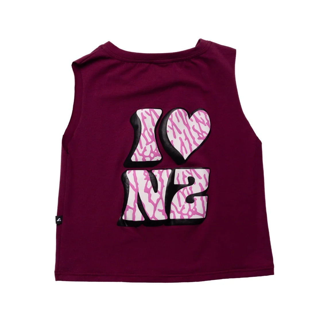 Hello Stranger I love NZ Tank Boysenberry
