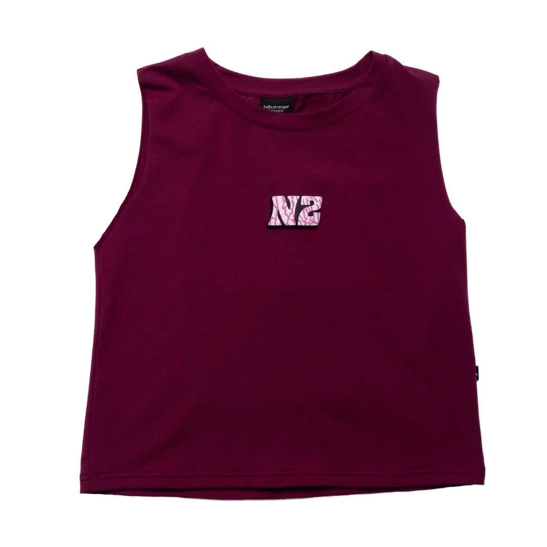 Hello Stranger I love NZ Tank Boysenberry