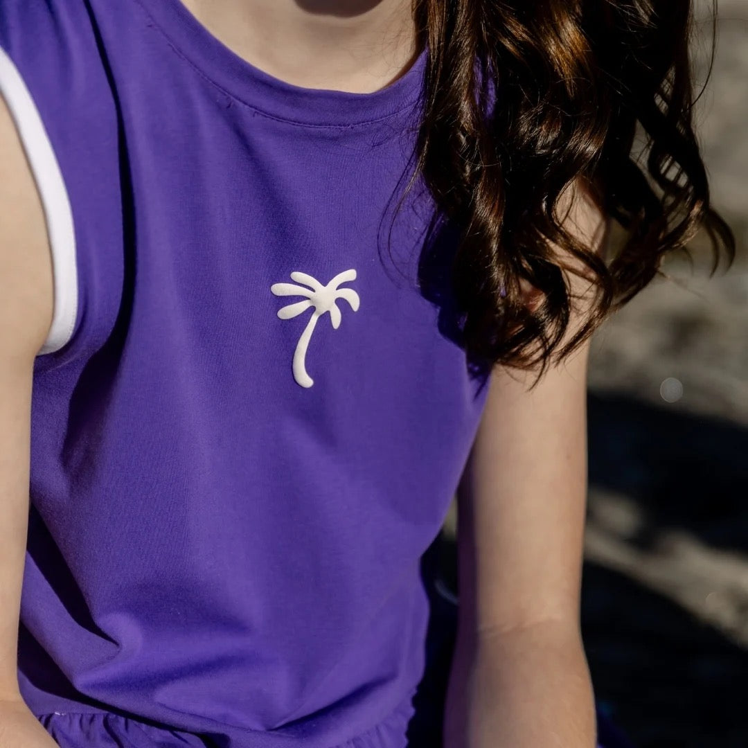 Hello Stranger Girls Vacay Dress Purple