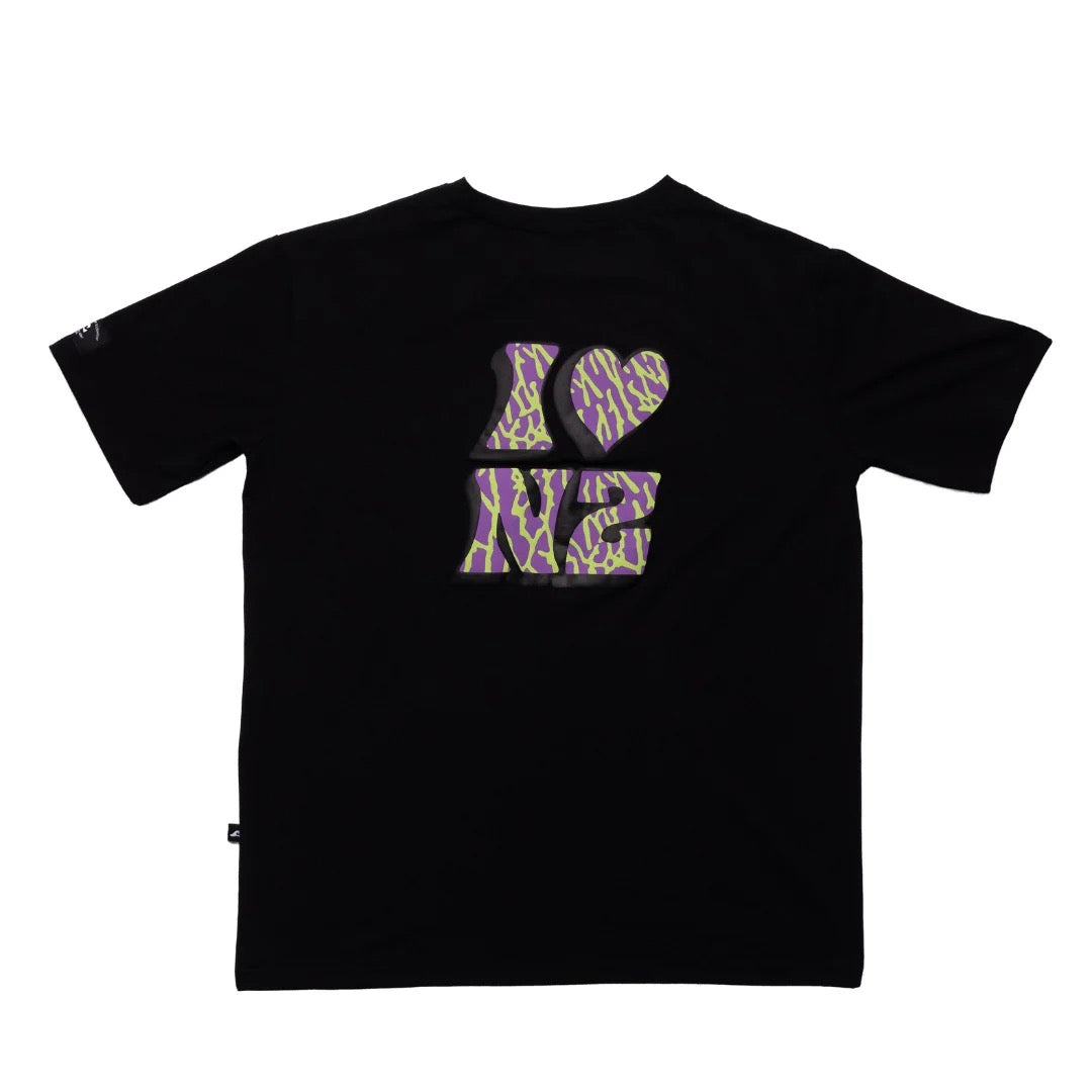 Hello Stranger I Love NZ Box Tee Black