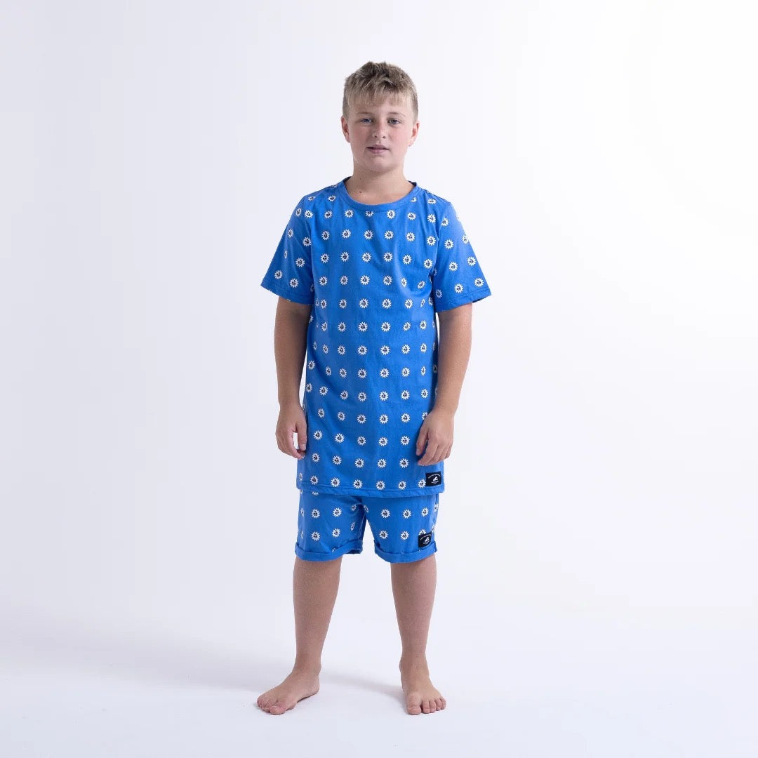 Hello Stranger Boys Summer PJs Blue