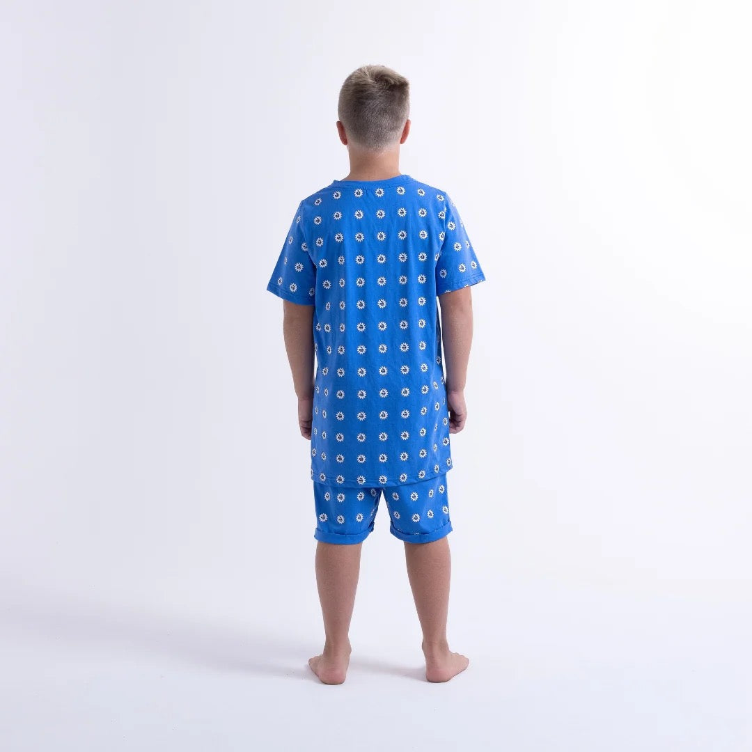 Hello Stranger Boys Summer PJs Blue