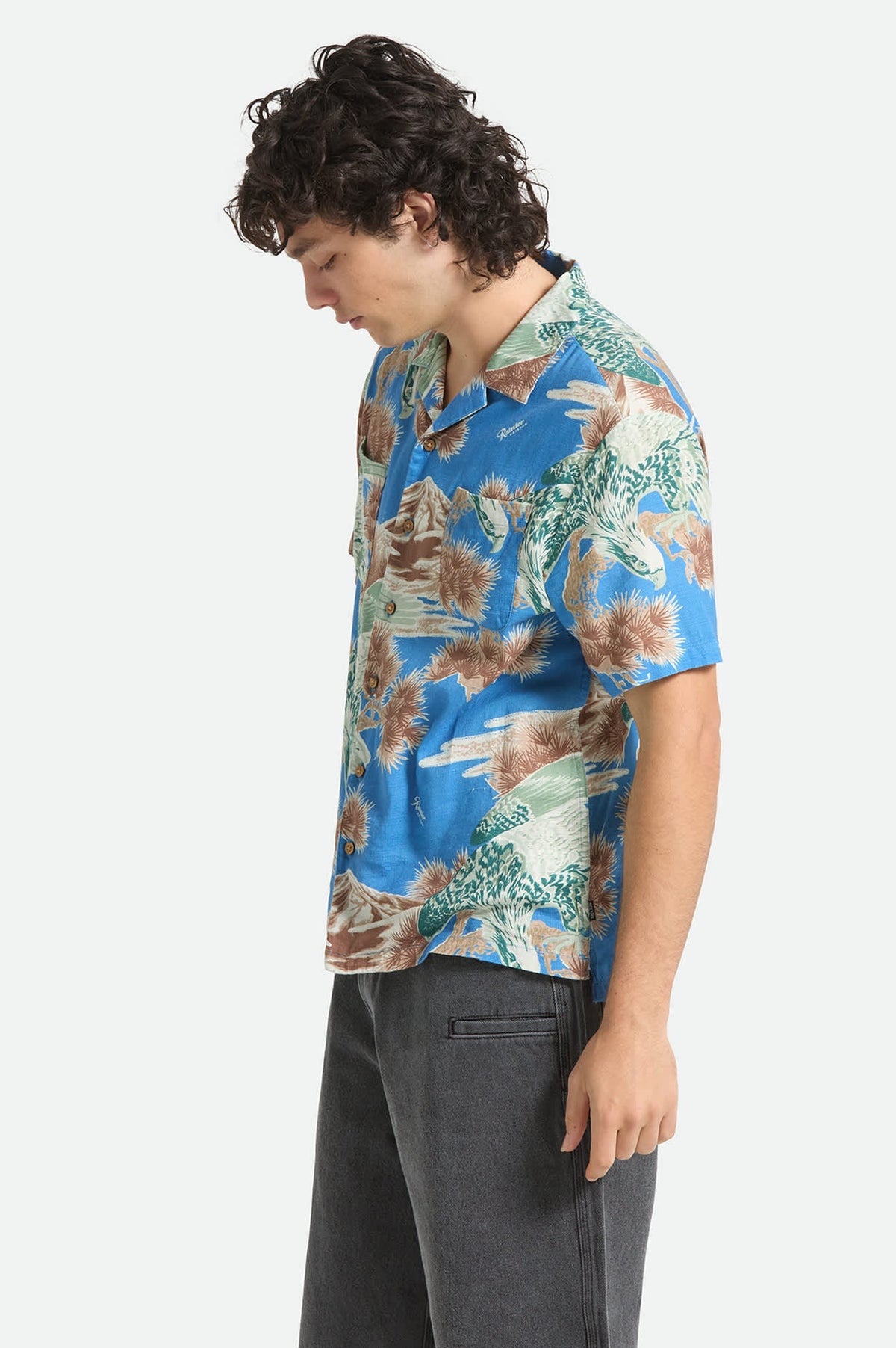 Brixton Rainer X Brixton Short Sleeve Woven Shirt Blue Sky