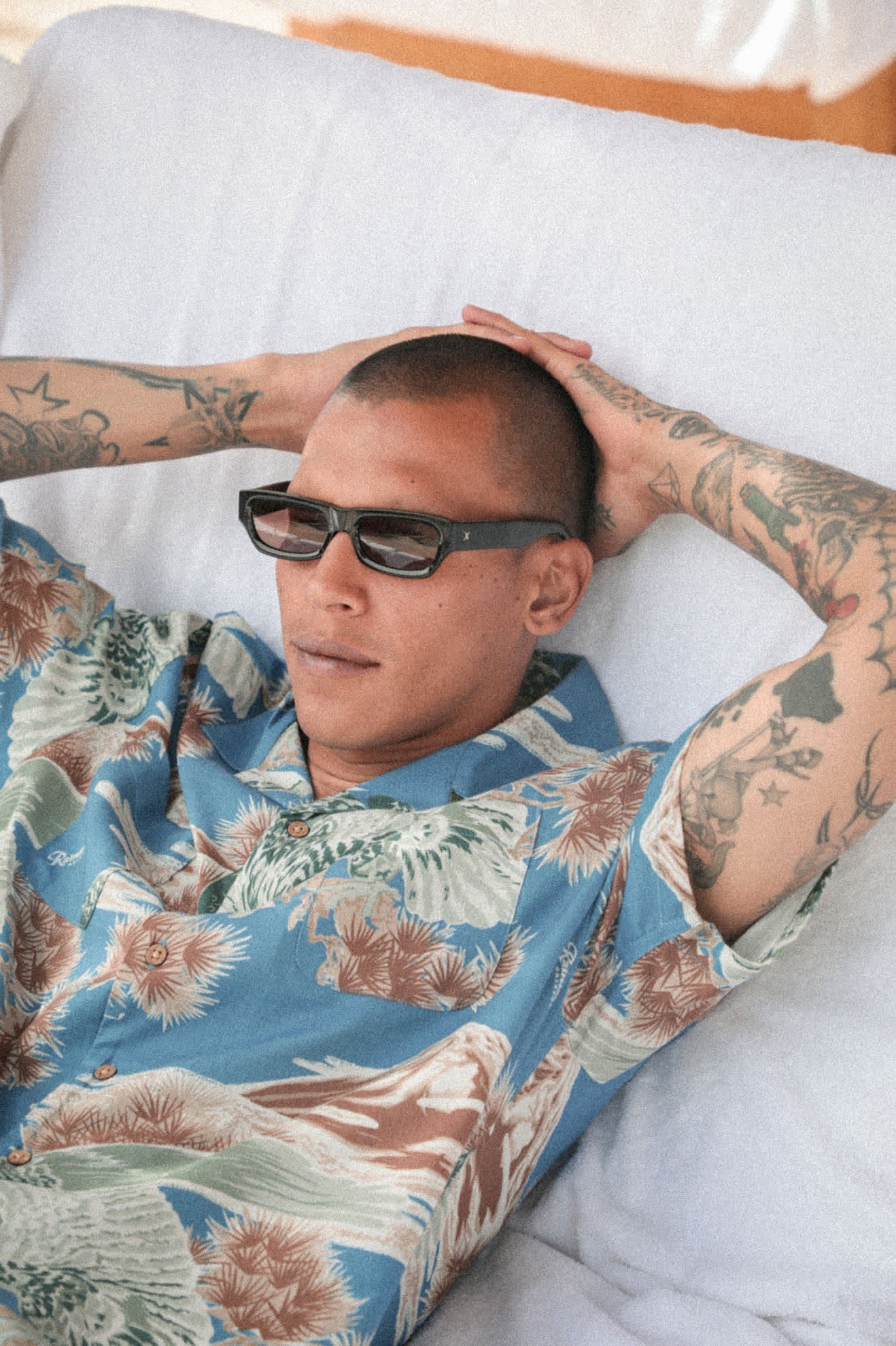 Brixton Rainer X Brixton Short Sleeve Woven Shirt Blue Sky