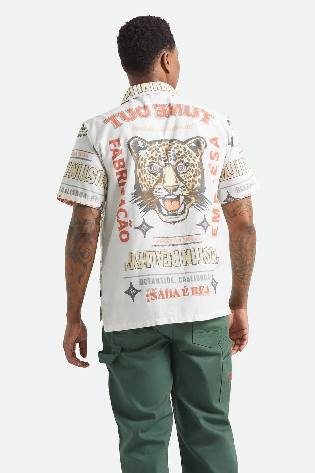Brixton Get Away Short Sleeve Woven Shirt Lost In Reality