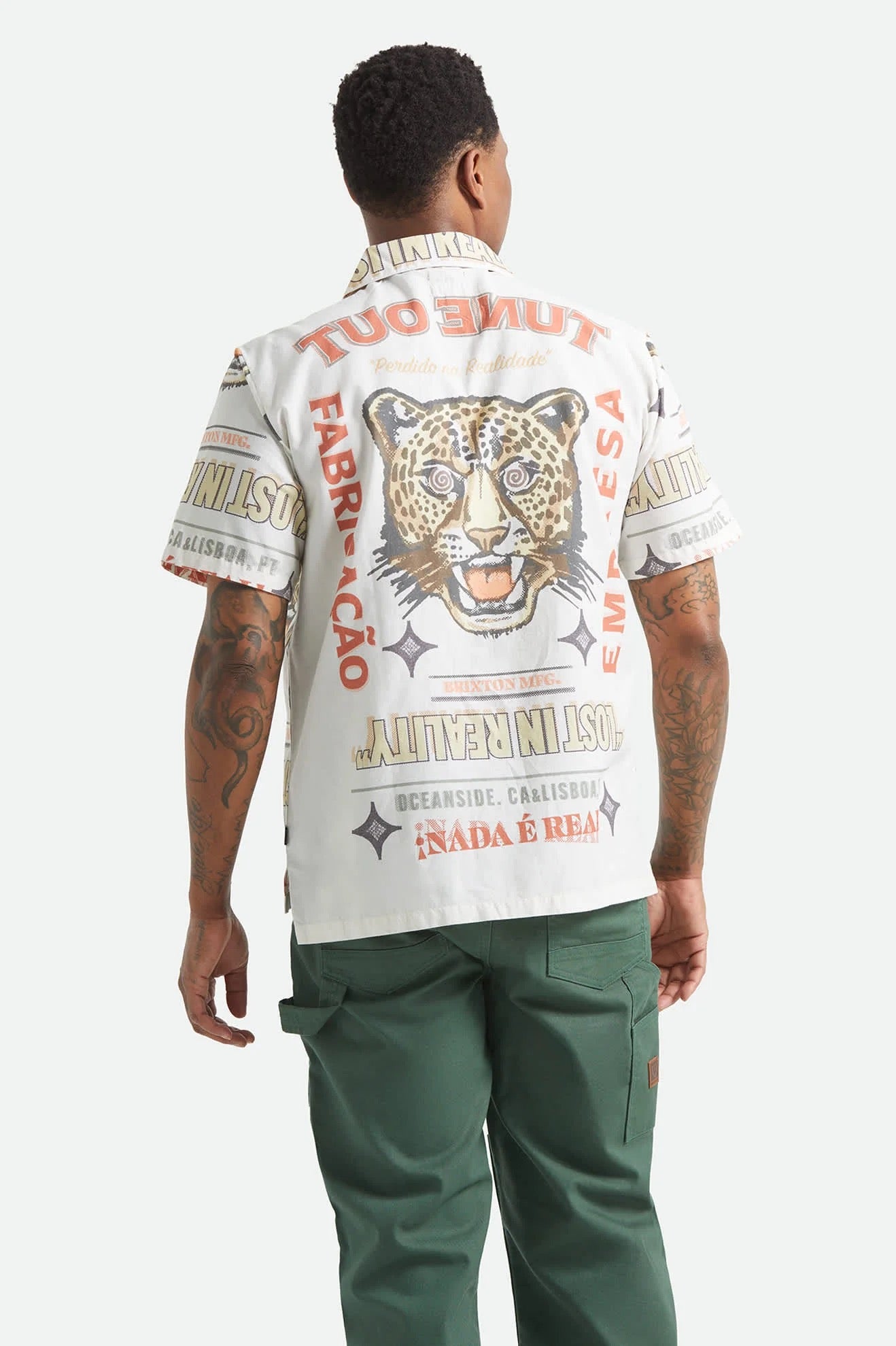Brixton Get Away Short Sleeve Woven Shirt Lost In Reality