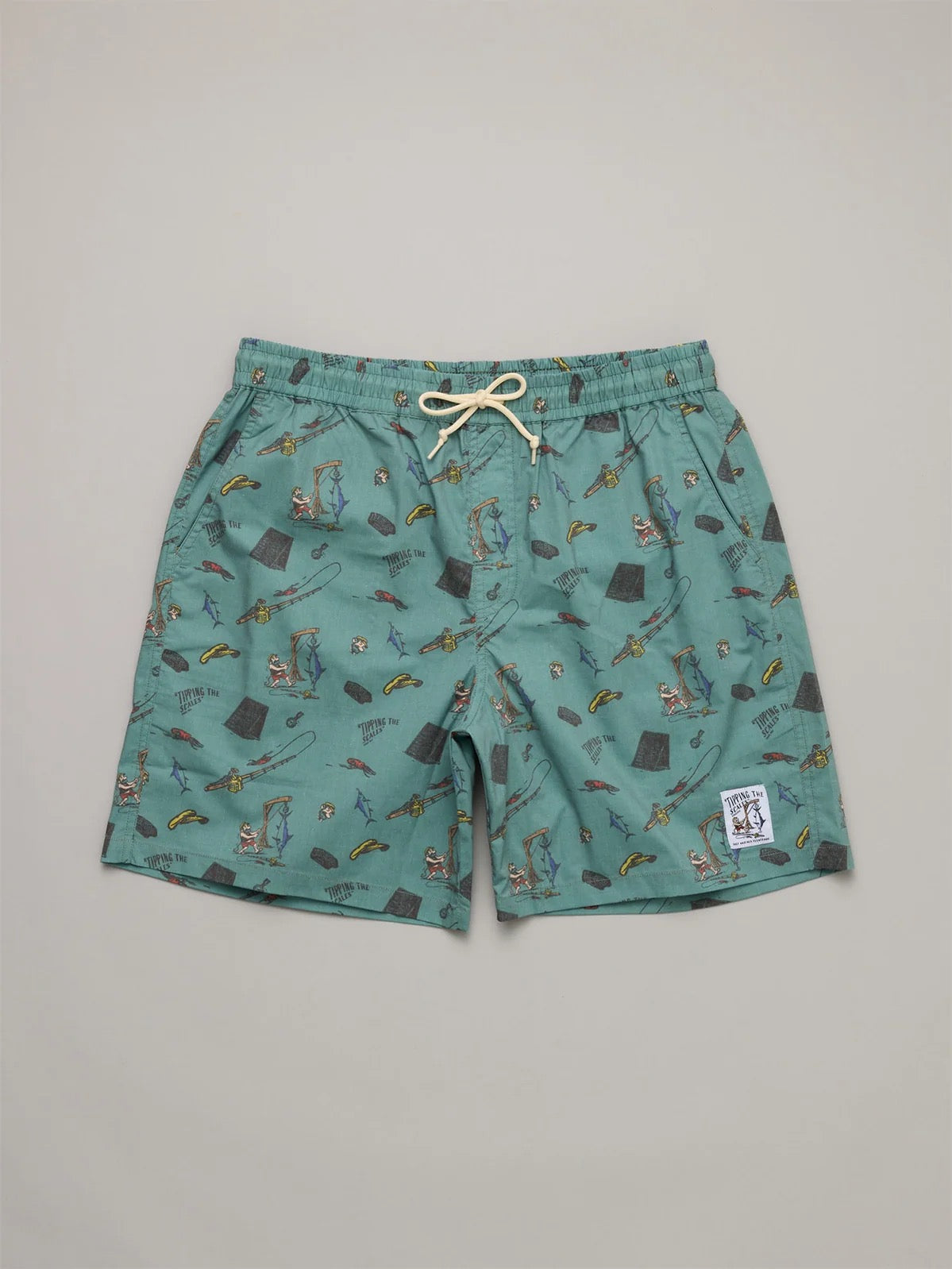 Just Another Fisherman Tipping the Scales Shorts Green