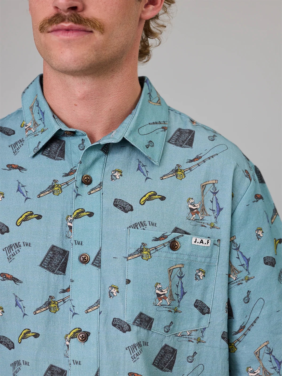 Just Another Fisherman Tipping the Scales SS Shirt Green