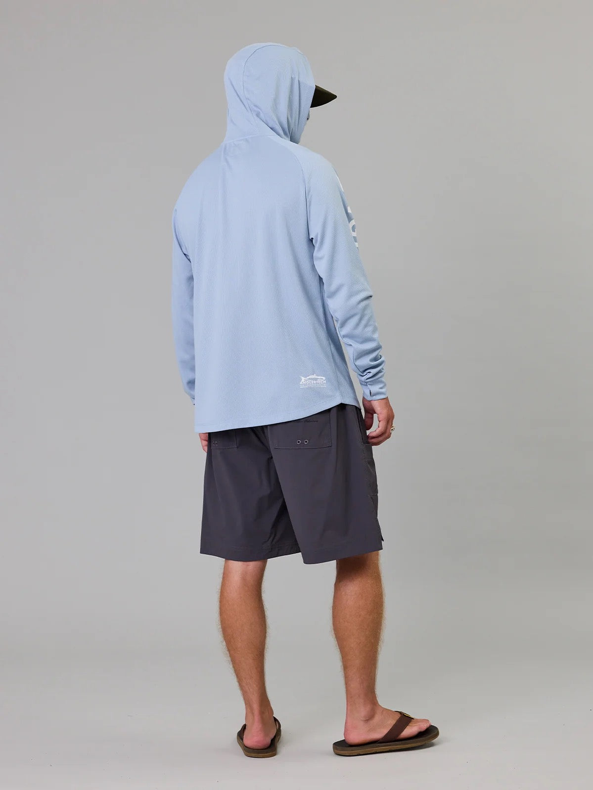 Just Another Fisherman Angler Tech UPF40 Hood Washed Blue