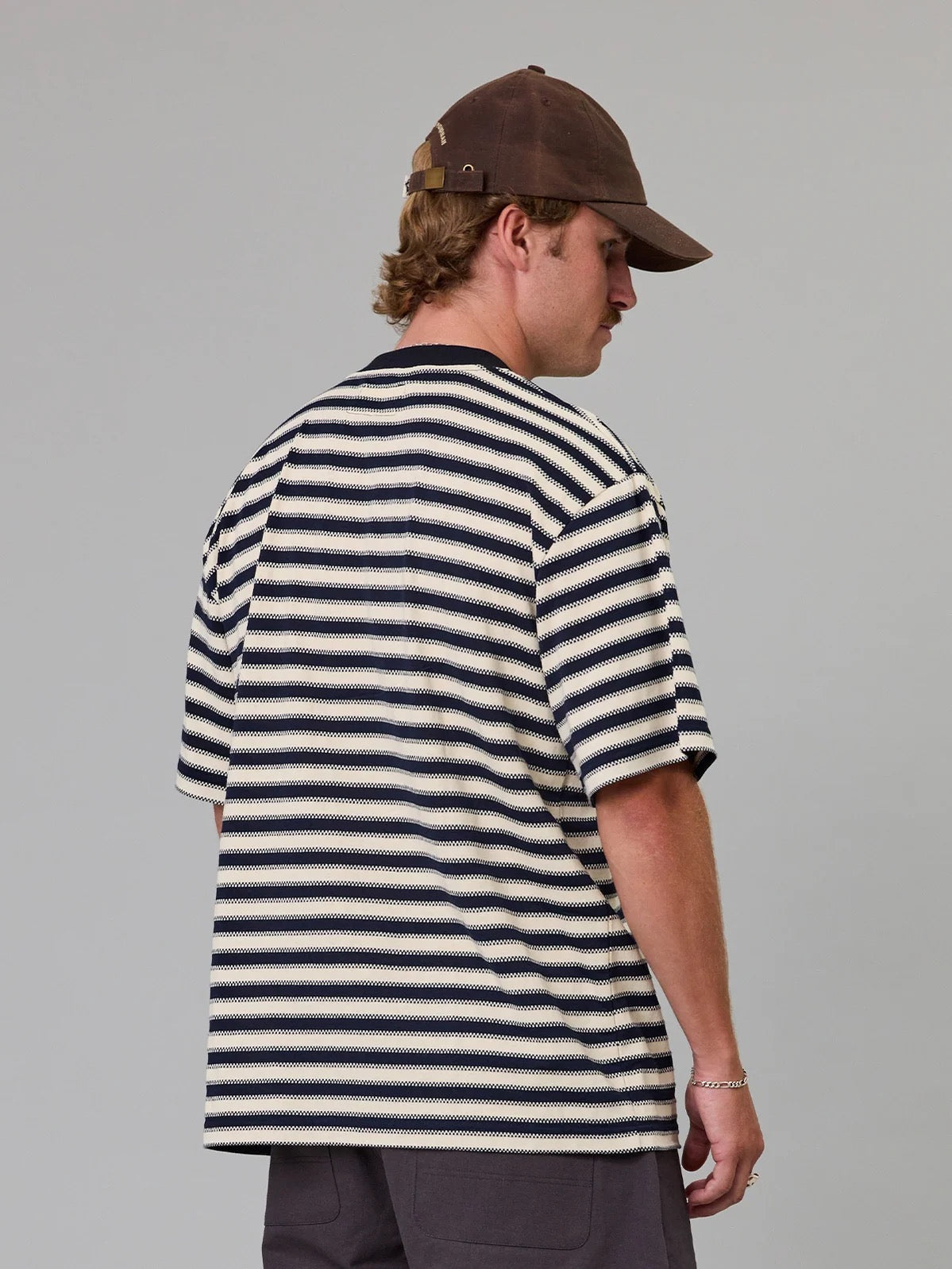 Just Another Fisherman JAF Shore Tee Navy Stripe