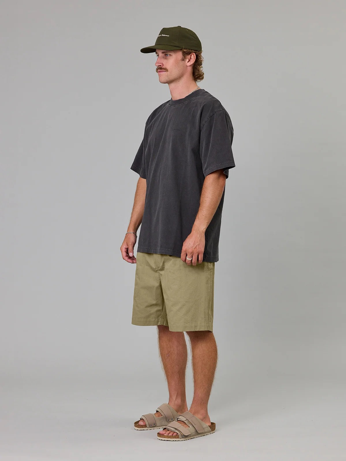 Just Another Fisherman Script Heavy Shore Tee Aged Black