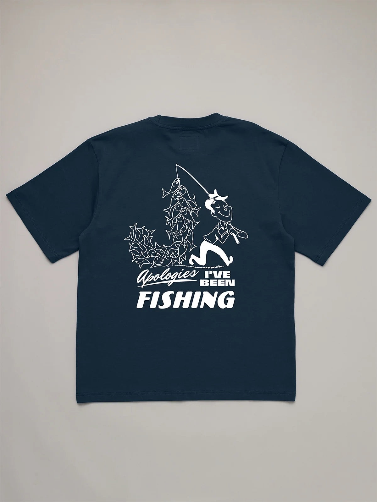 Just Another Fisherman Apologies Heavy Shore Tee Navy