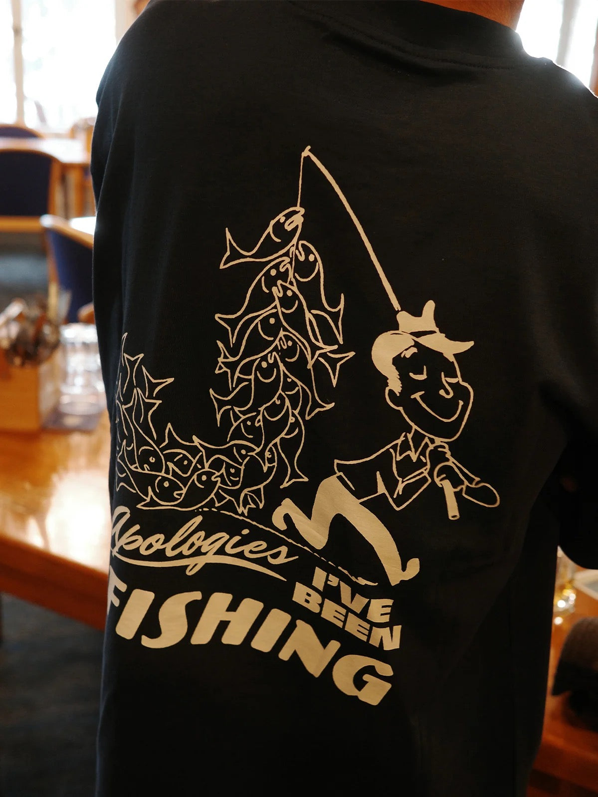 Just Another Fisherman Apologies Heavy Shore Tee Navy
