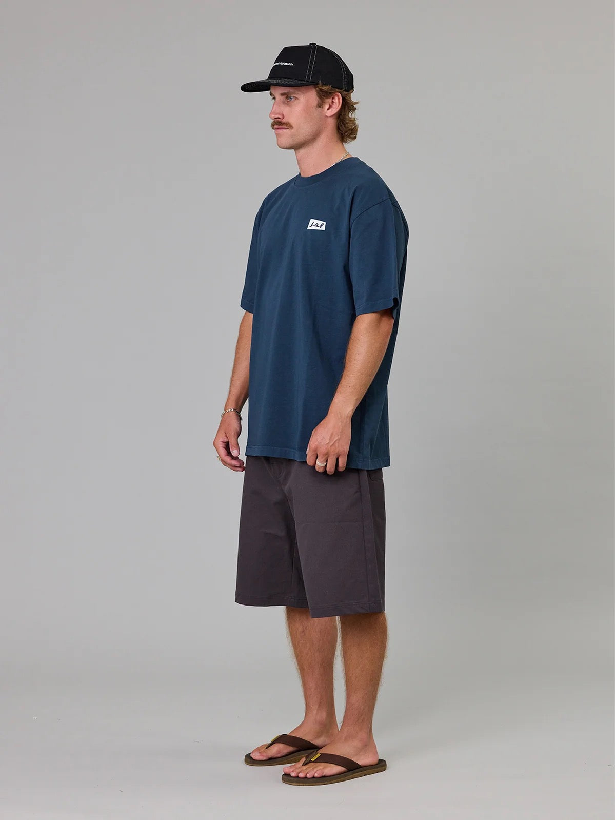 Just Another Fisherman Apologies Heavy Shore Tee Navy