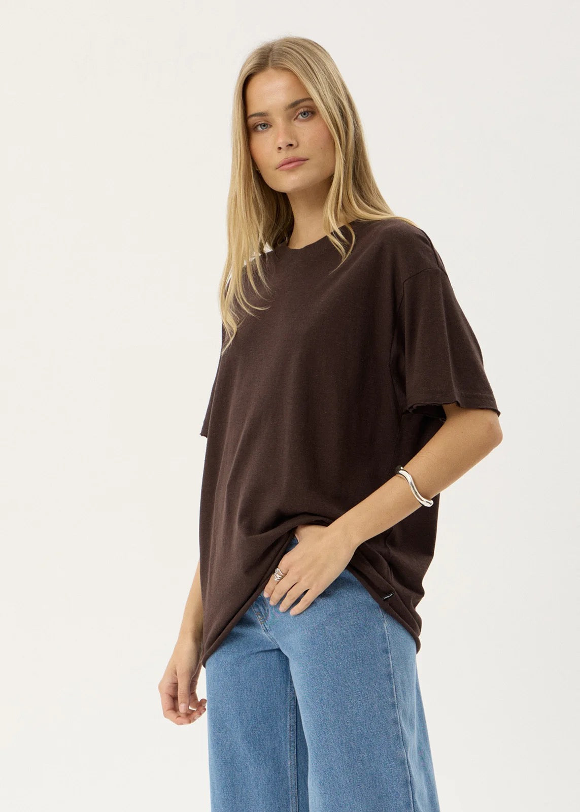 Afends Slay Oversized Tee - Coffee