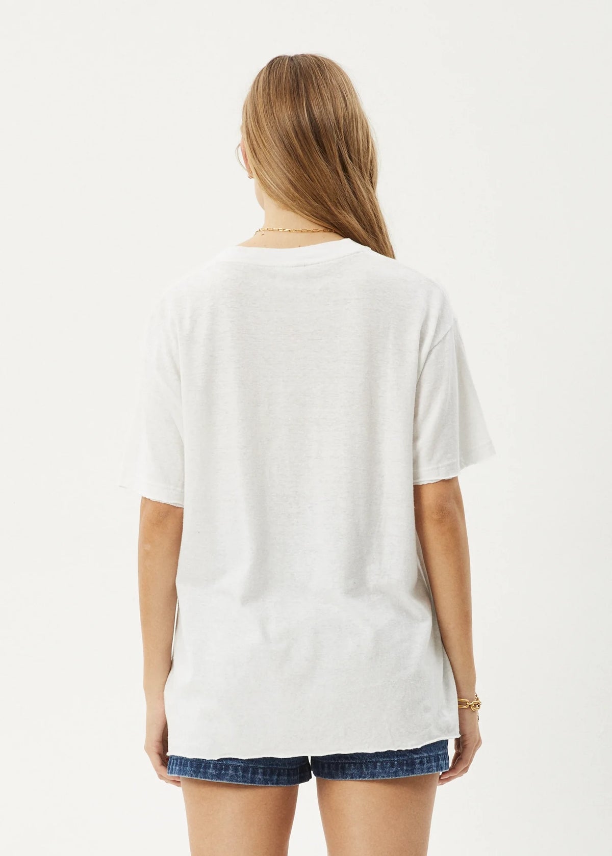 Afends Slay Oversized Tee - White