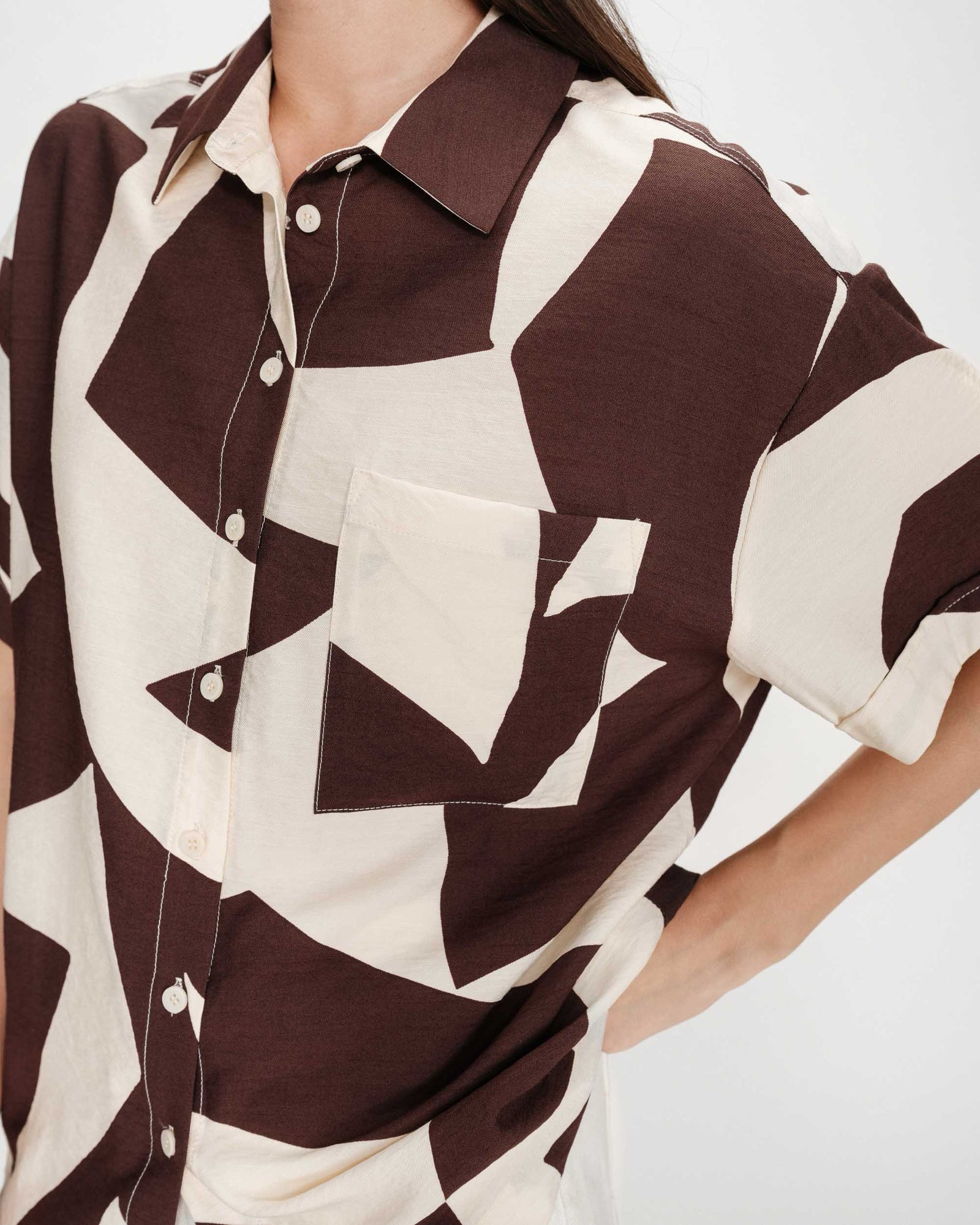 Grace & Mila Veil Shirt Chocolat (Chocolate)