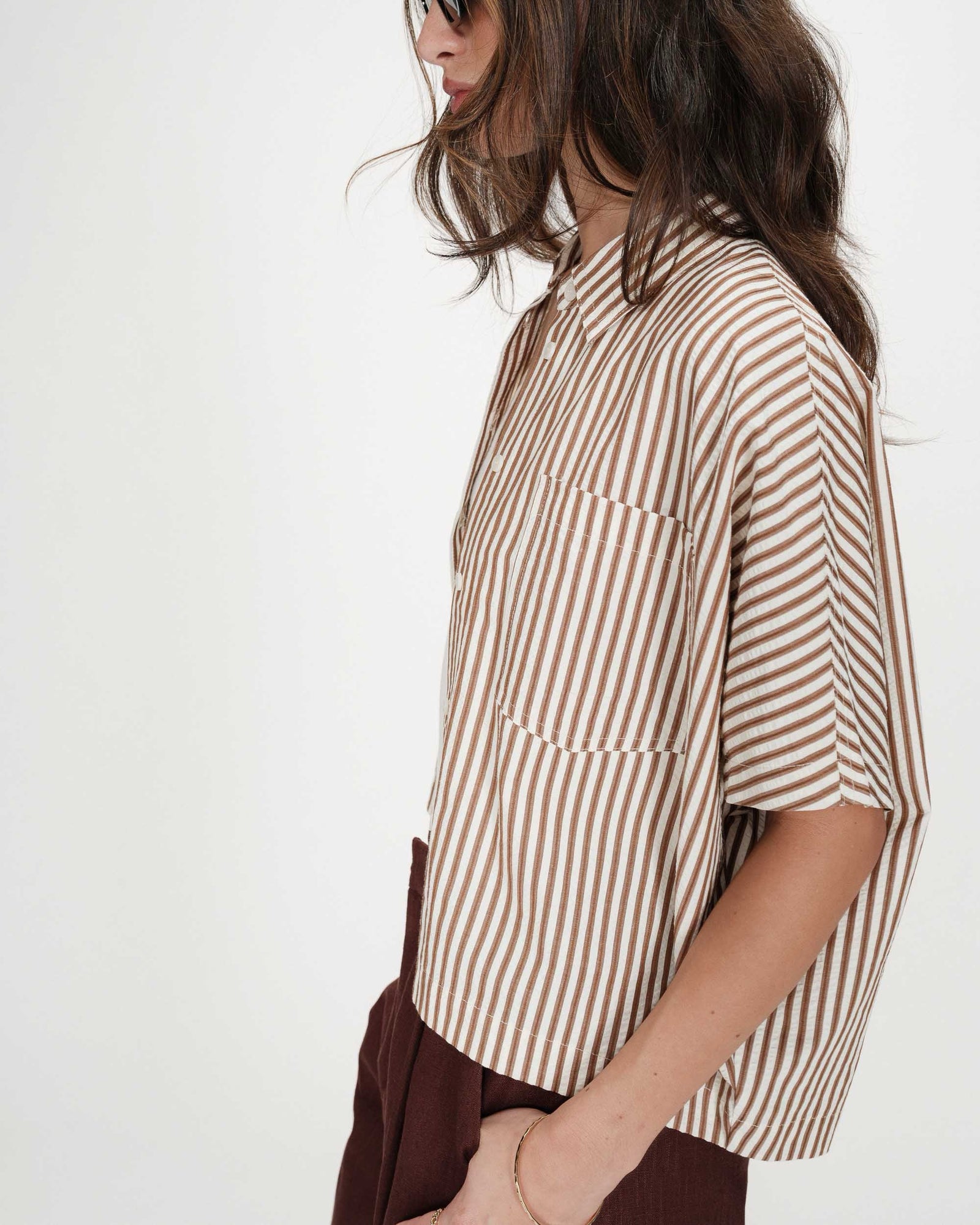 Grace & Mila Vercia Shirt Mocha
