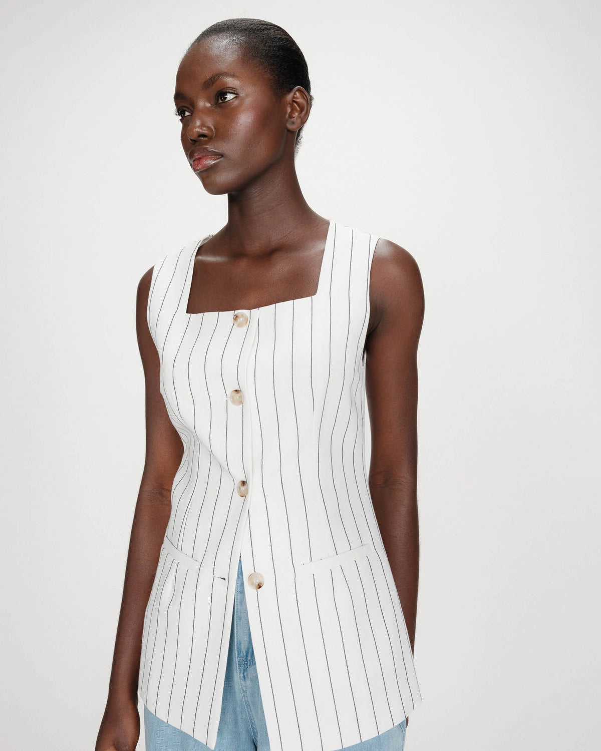 Grace & Mila Vic Jacket White(White)