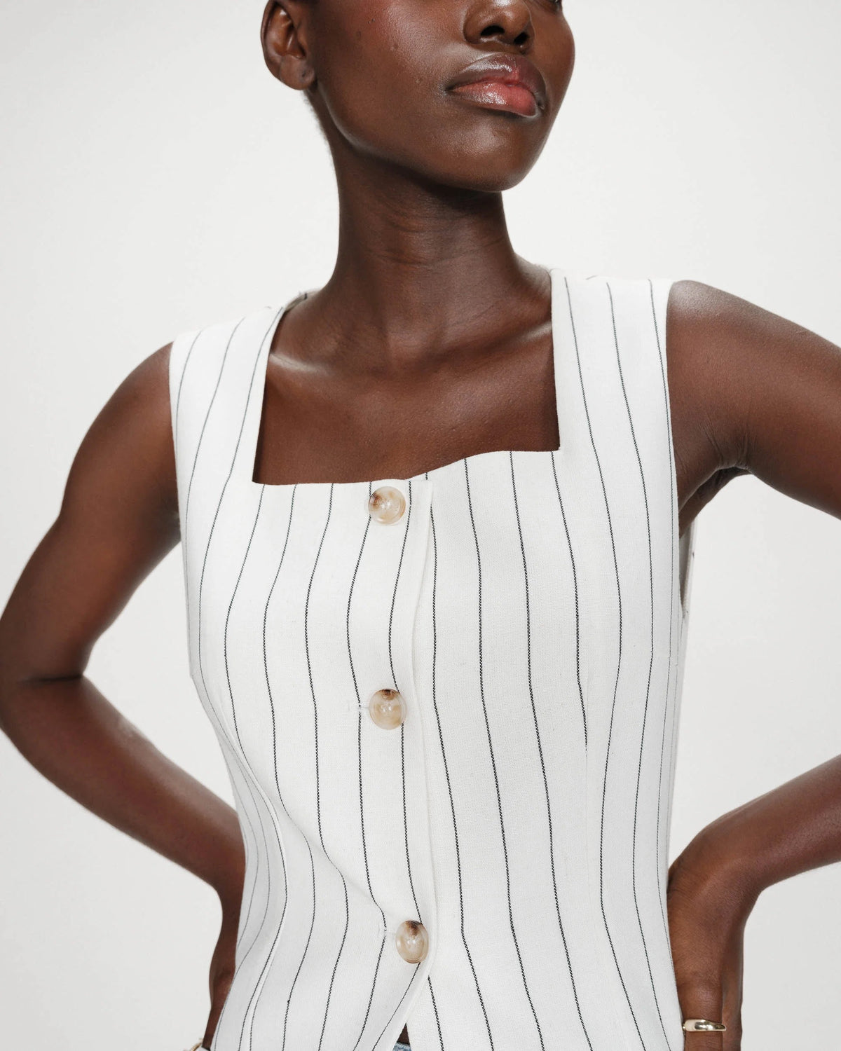 Grace & Mila Vic Jacket White(White)
