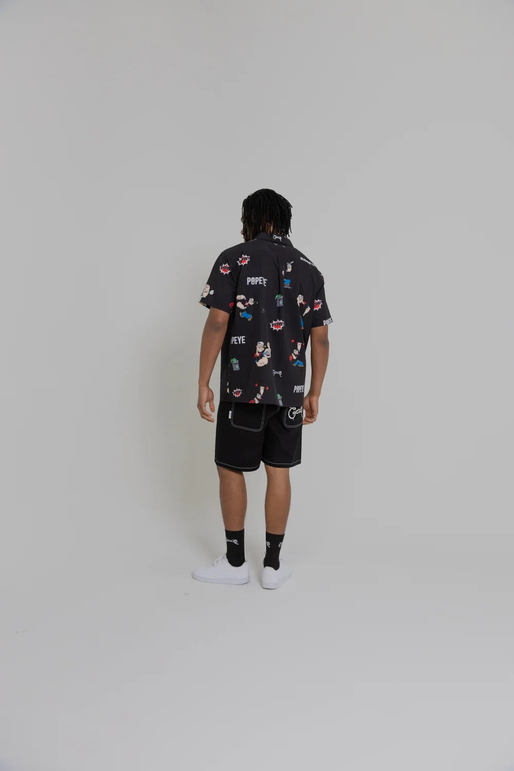 Crate X Popeye Cuban Collar Shirt Black