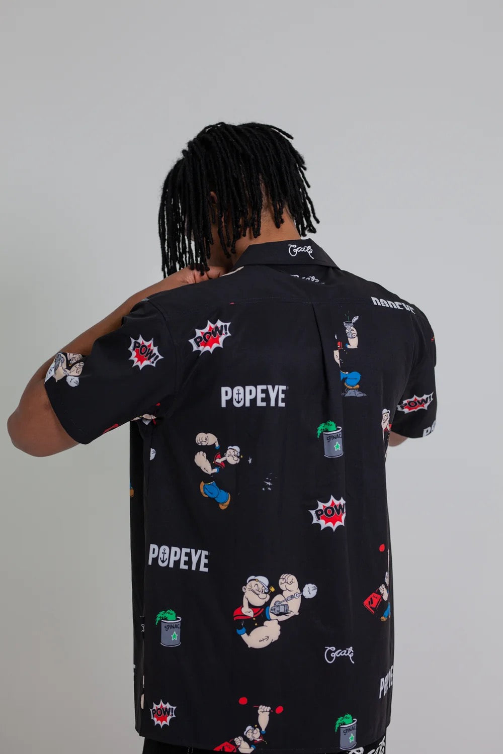 Crate X Popeye Cuban Collar Shirt Black
