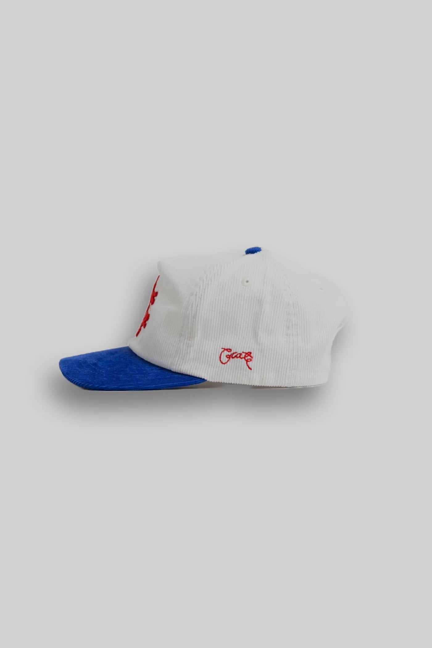 Crate Monogram Cord Snapback White/Blue