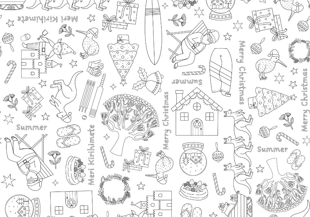 Colour Me Kids Solo Mat Kit - Christmas Down Under