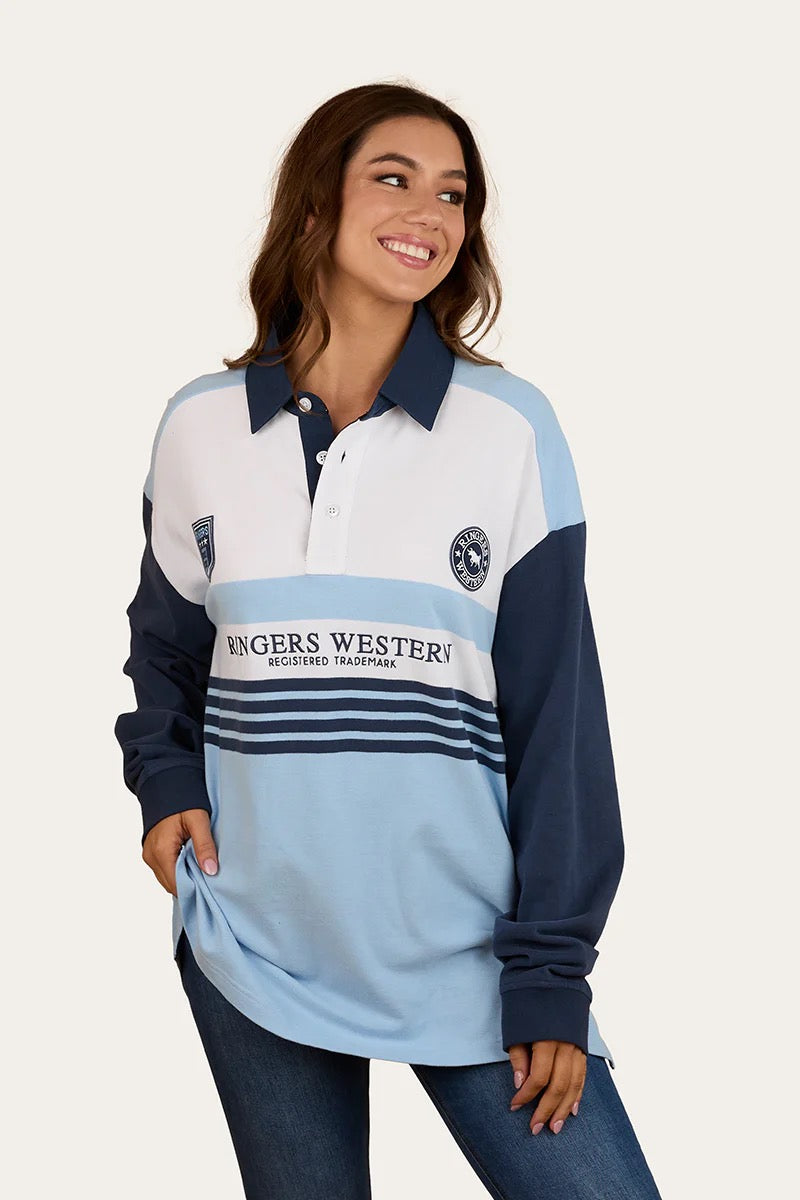 Ringers Western Stadium Unisex Oversized Rugby Jersey - Blue
