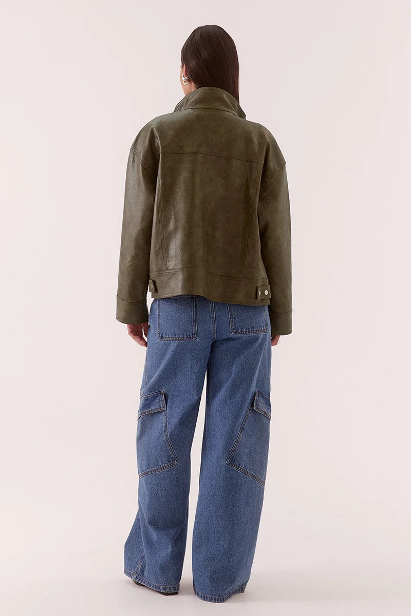 Sovere Verin PU Jacket Khaki