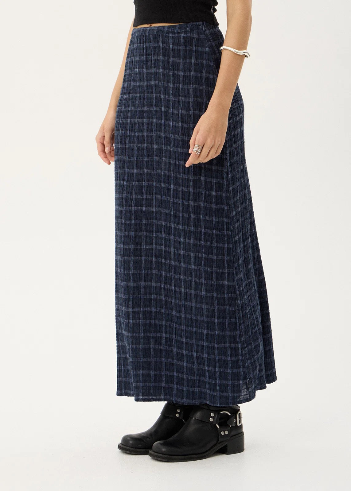 Afends Lita Thea Hemp Seersucker Maxi Skirt