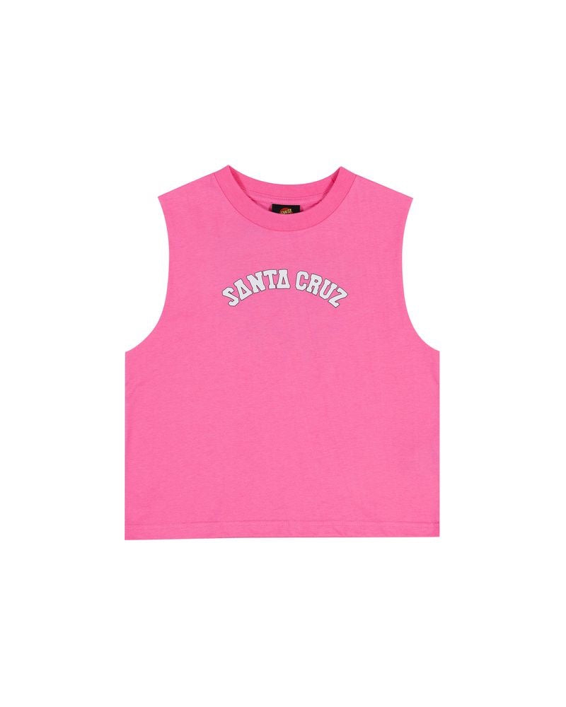 Santa Cruz Youth Girls Field Strip Centre Muscle Pink