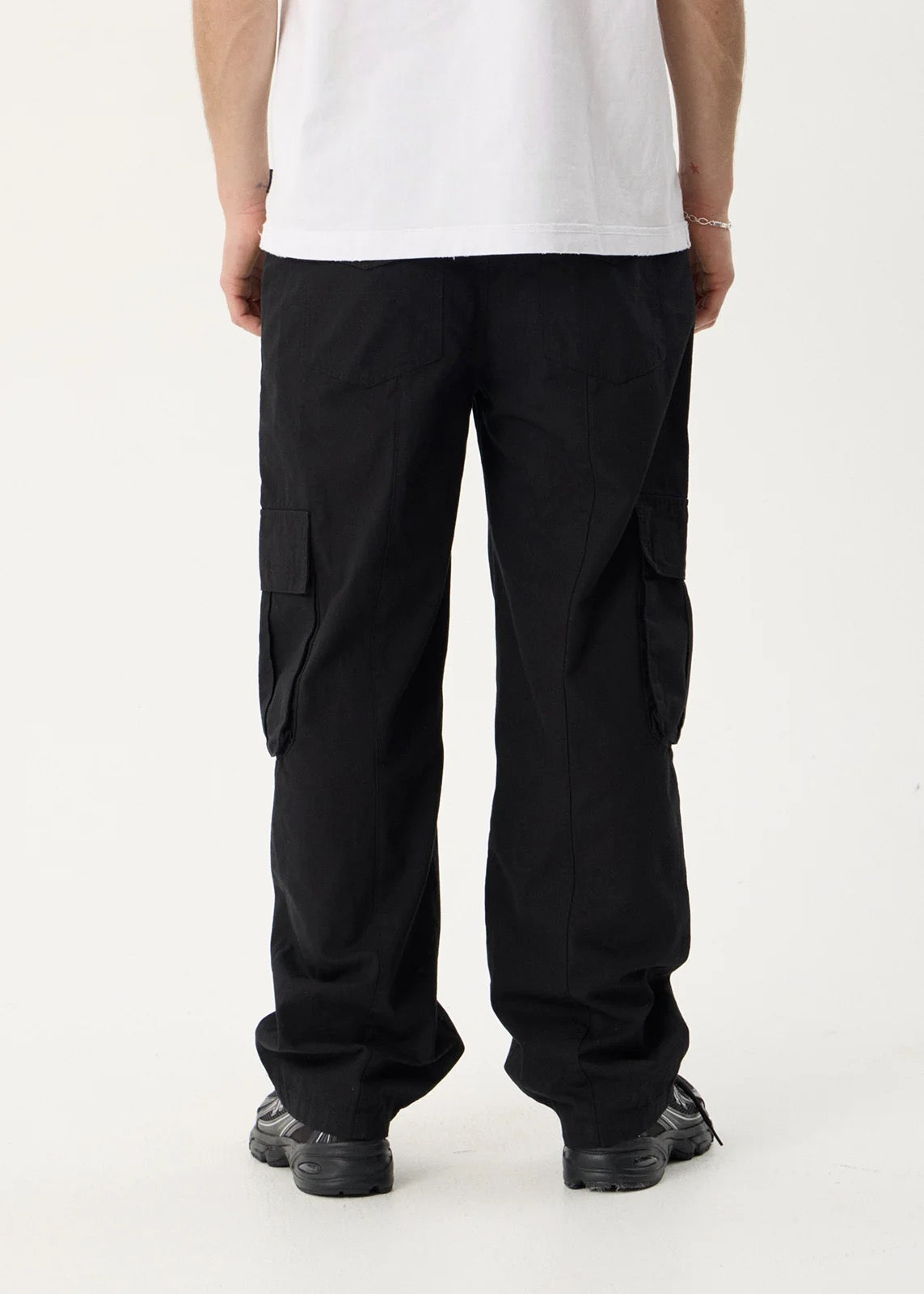 Afends Summit Recycled Pleated Cargo Pant Black