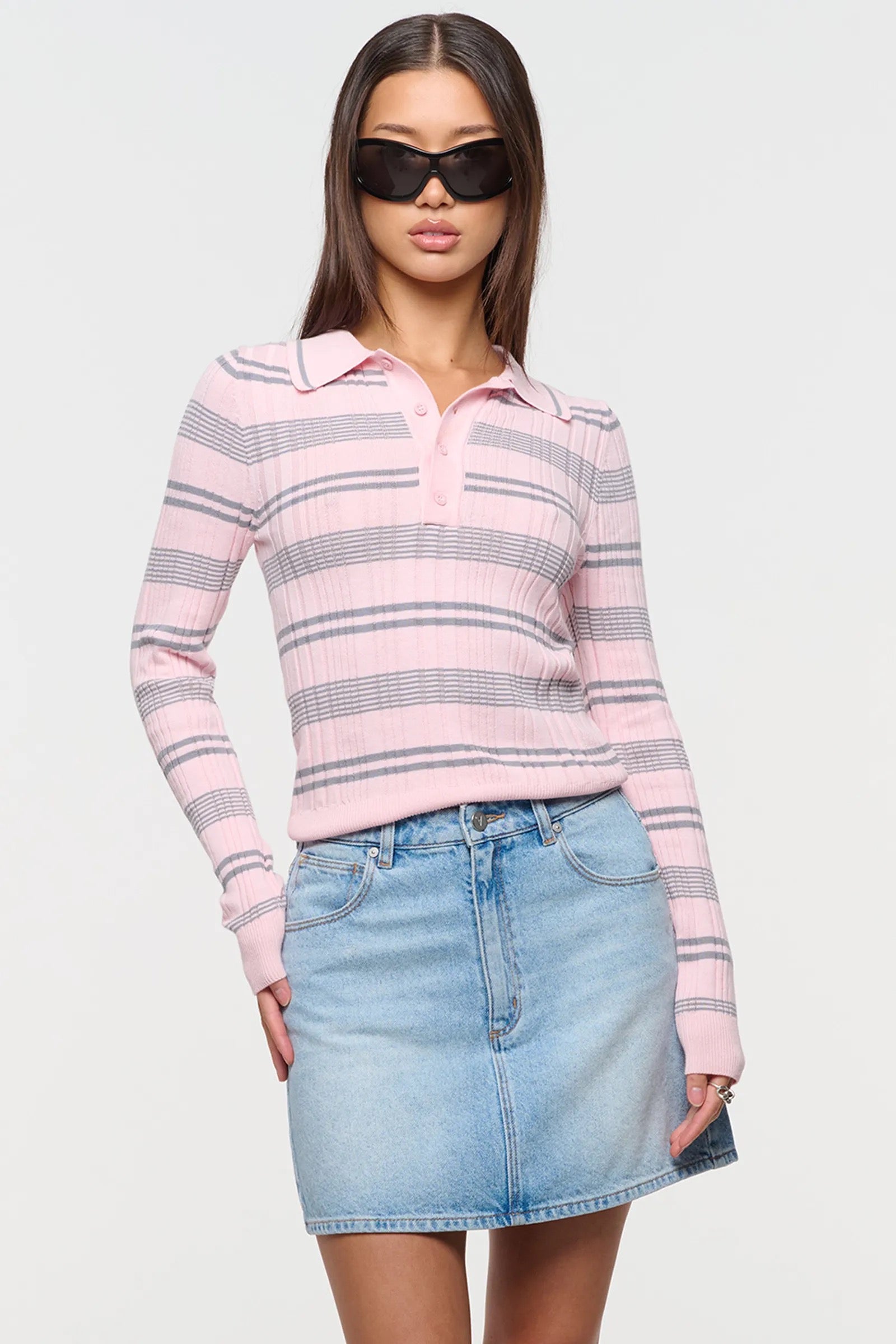 Abrand Kitten LS Polo Pink