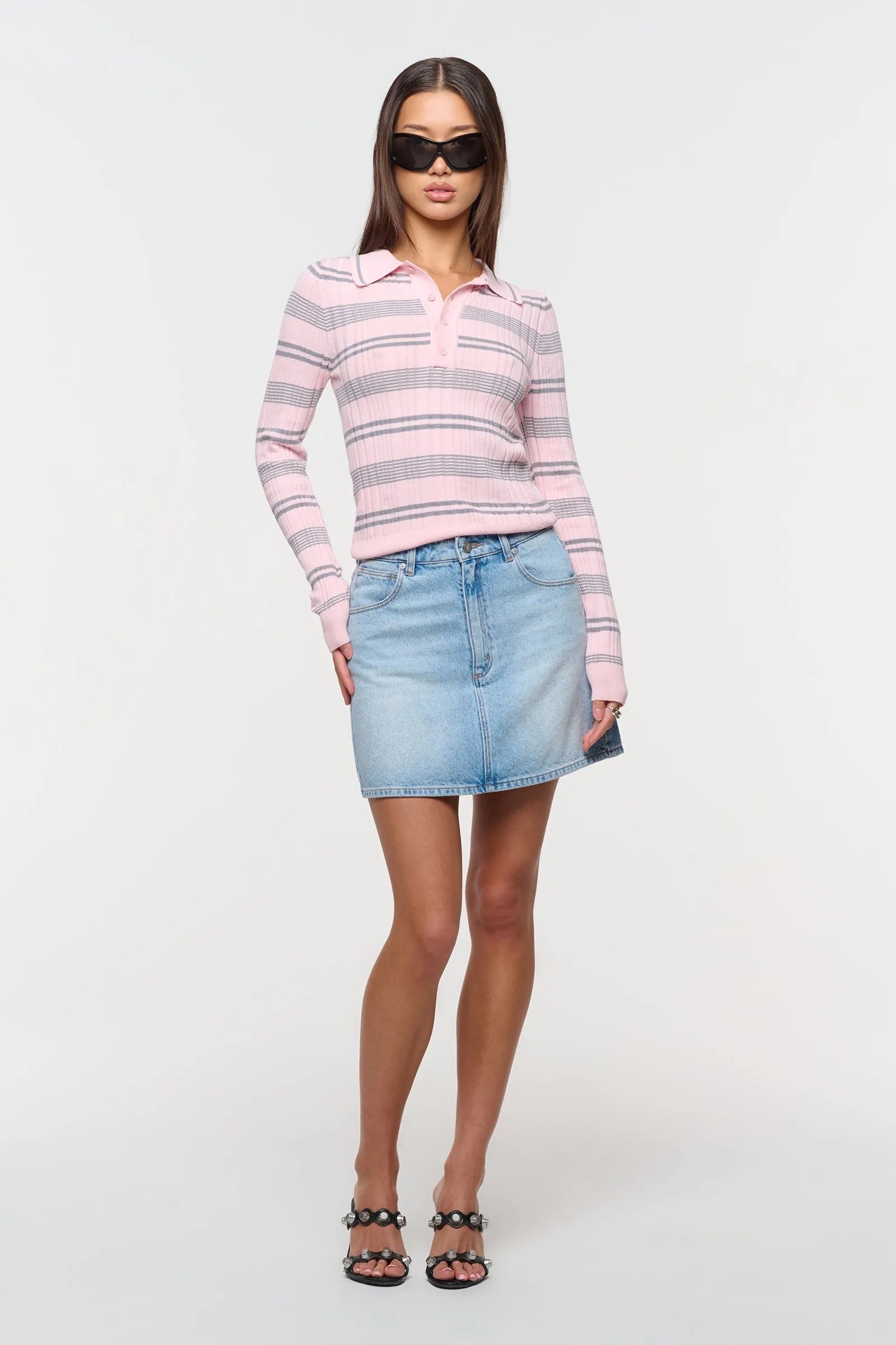 Abrand Kitten LS Polo Pink