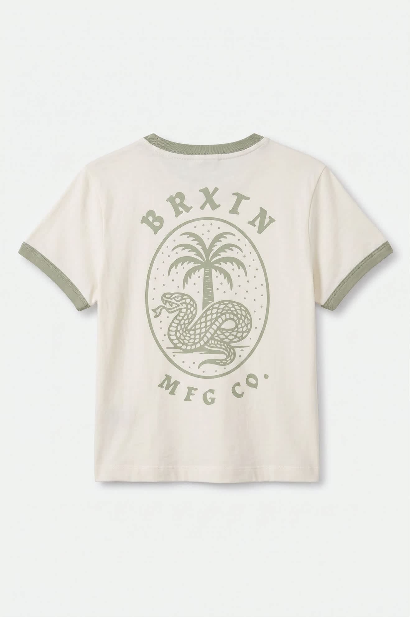 Brixton Serpent Baby Tee White/Desert Sand