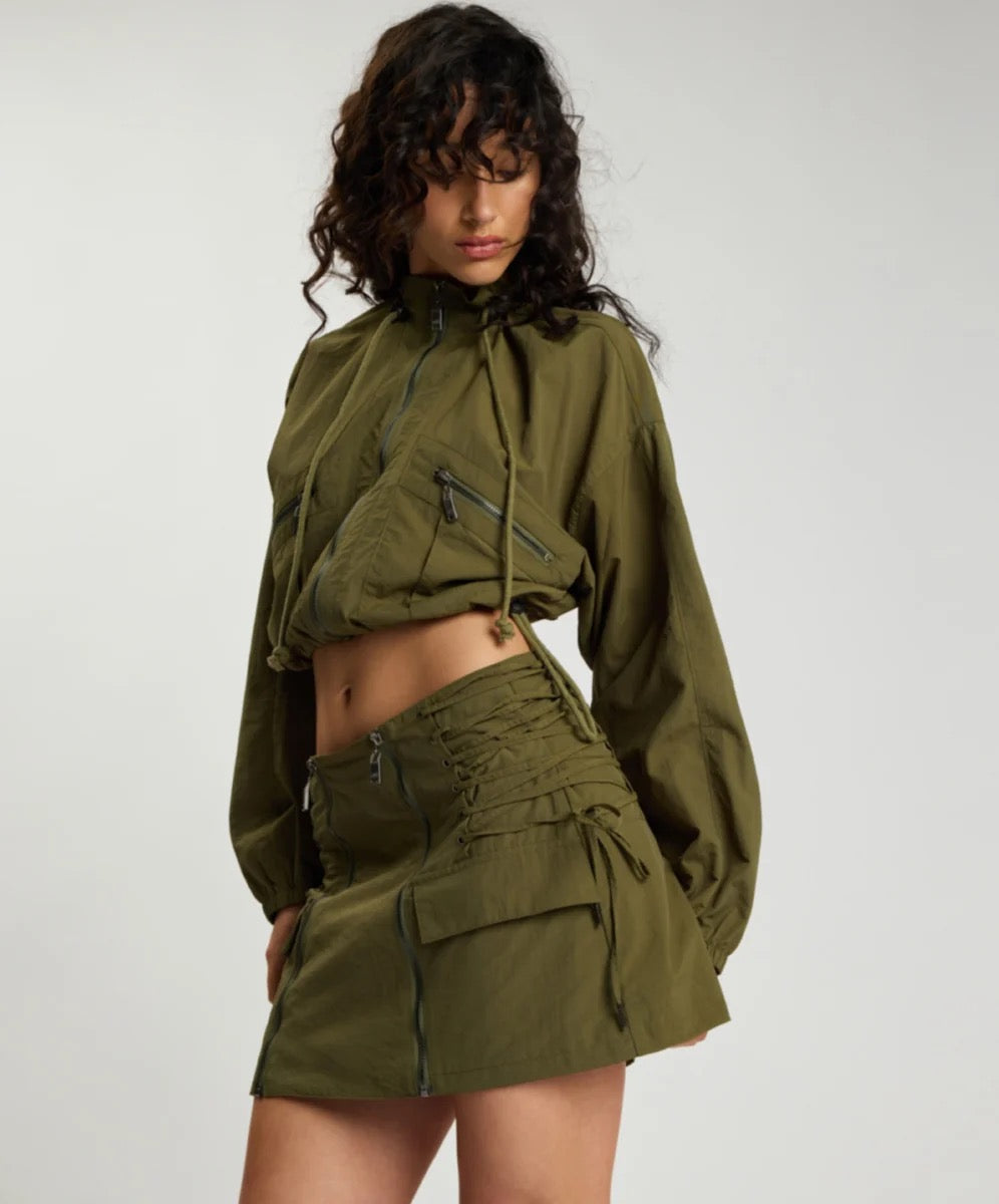 One Teaspoon Drift Utility Jacket Khaki
