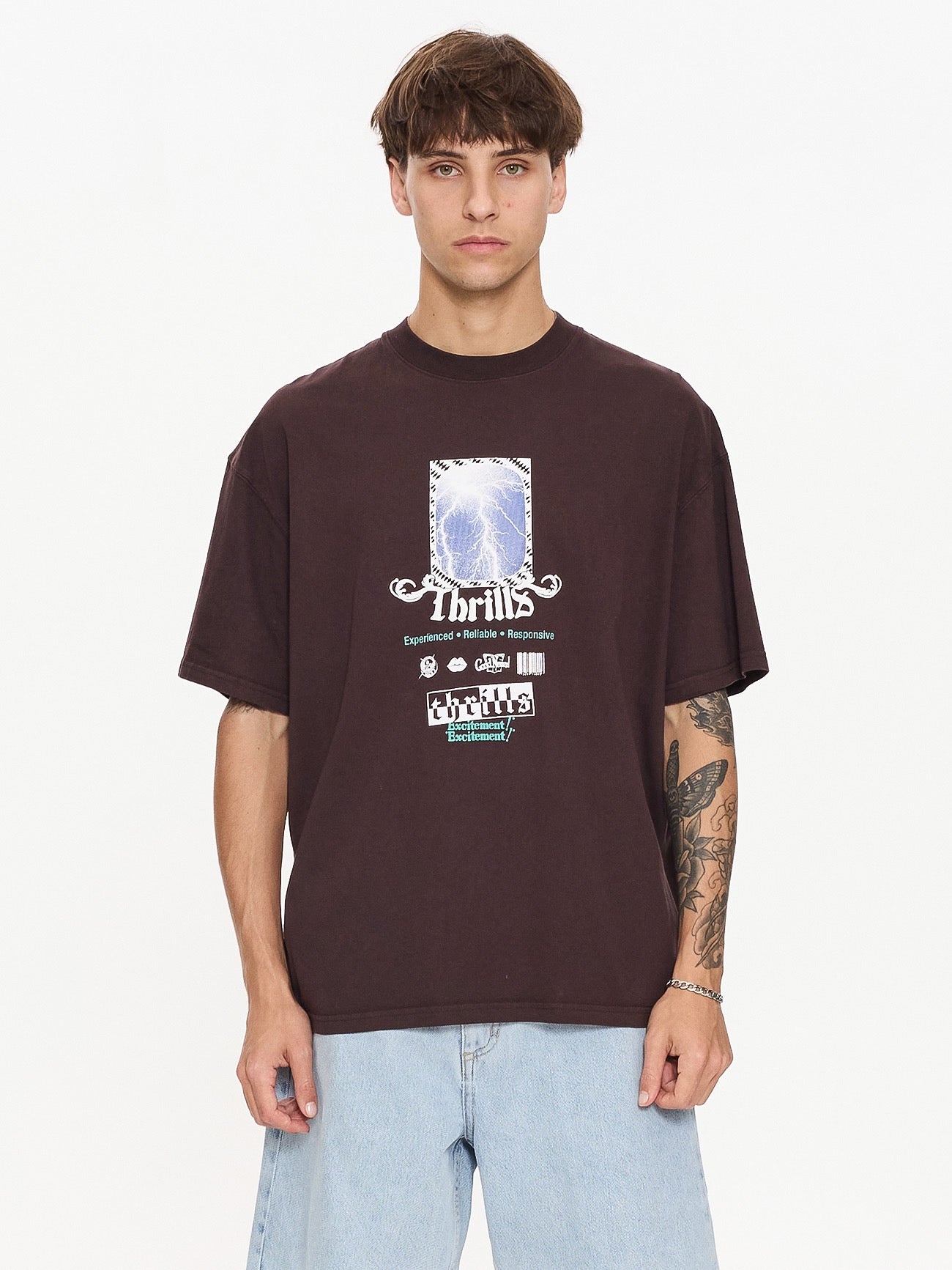 Thrills Excitement Excitement Box Fit Oversize Tee