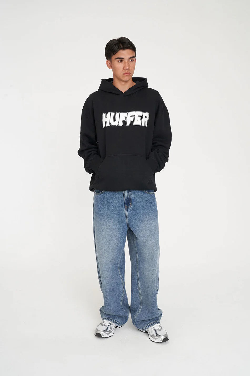 Huffer Mens Weekend Hood/Bricks Black