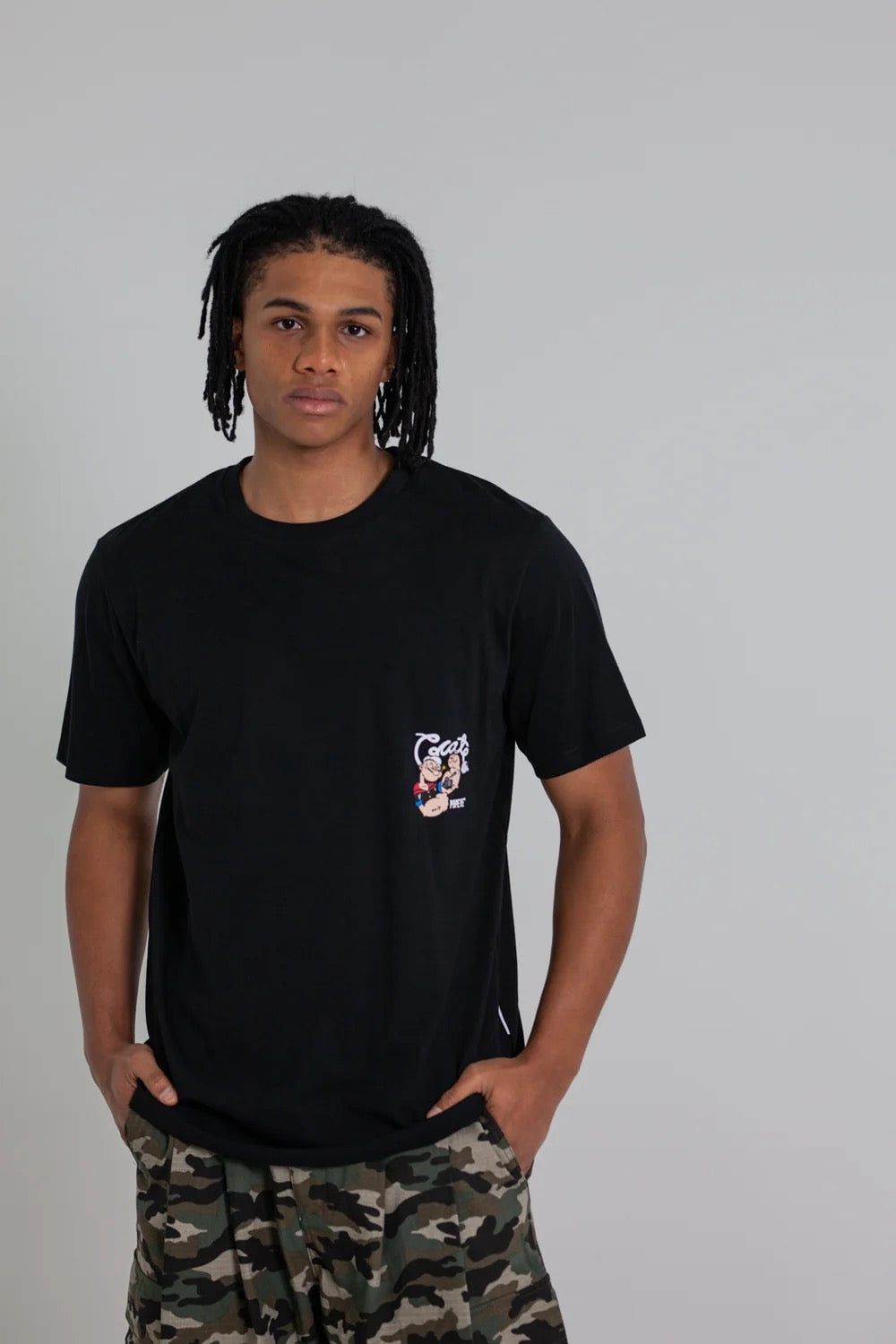 Crate X Popeye Tank T-Shirt Black