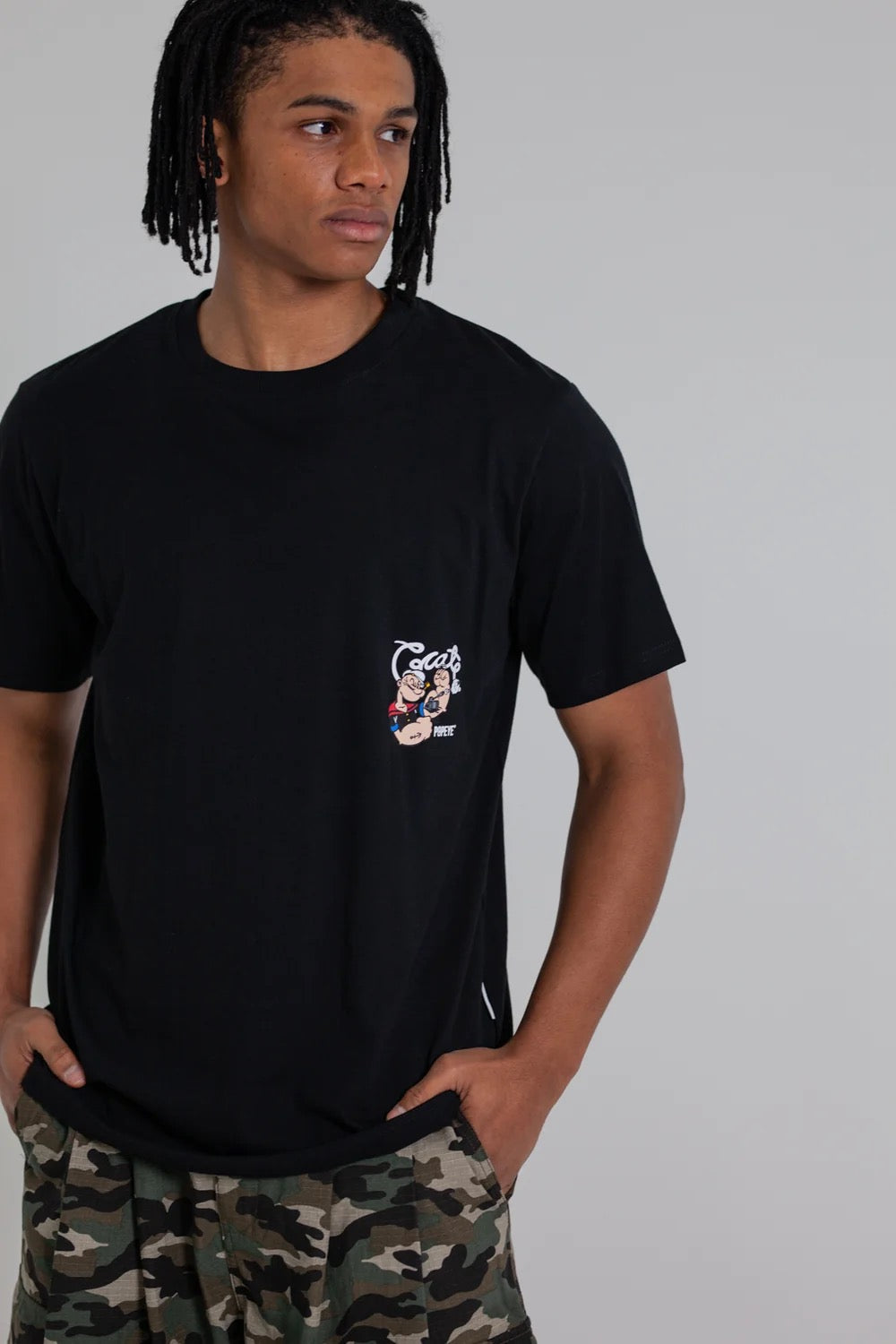 Crate X Popeye Tank T-Shirt Black