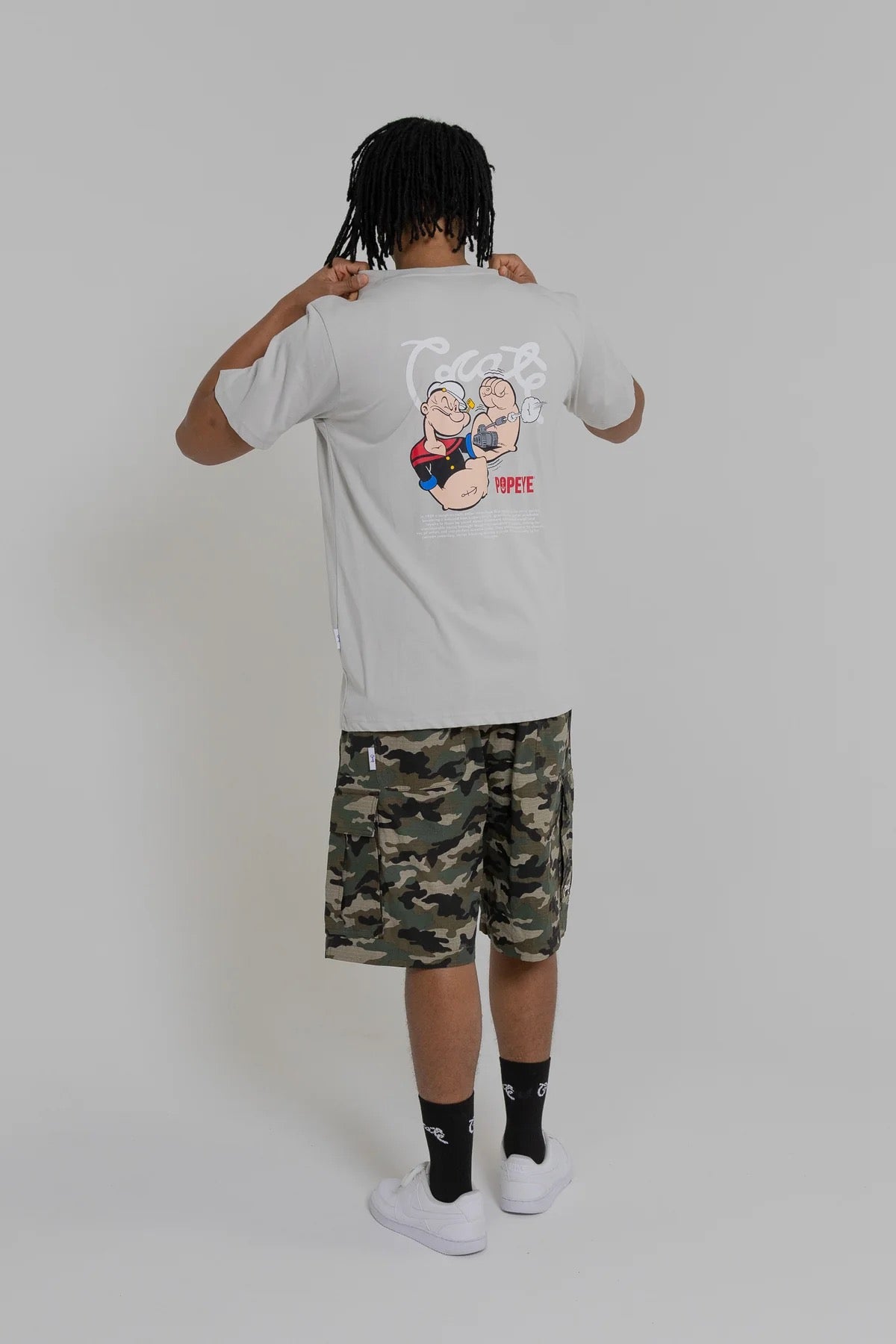Crate X Popeye Tank T-Shirt Light Grey