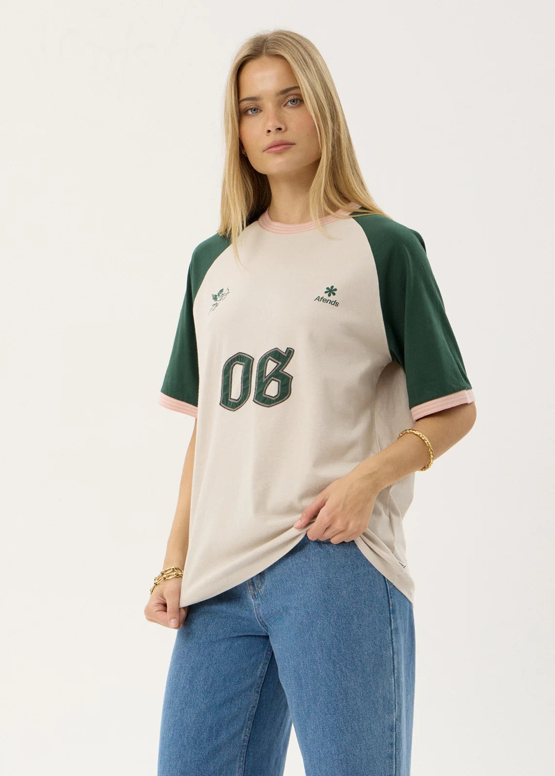 Afends Give Em Hell Oversized Tee Moonbeam