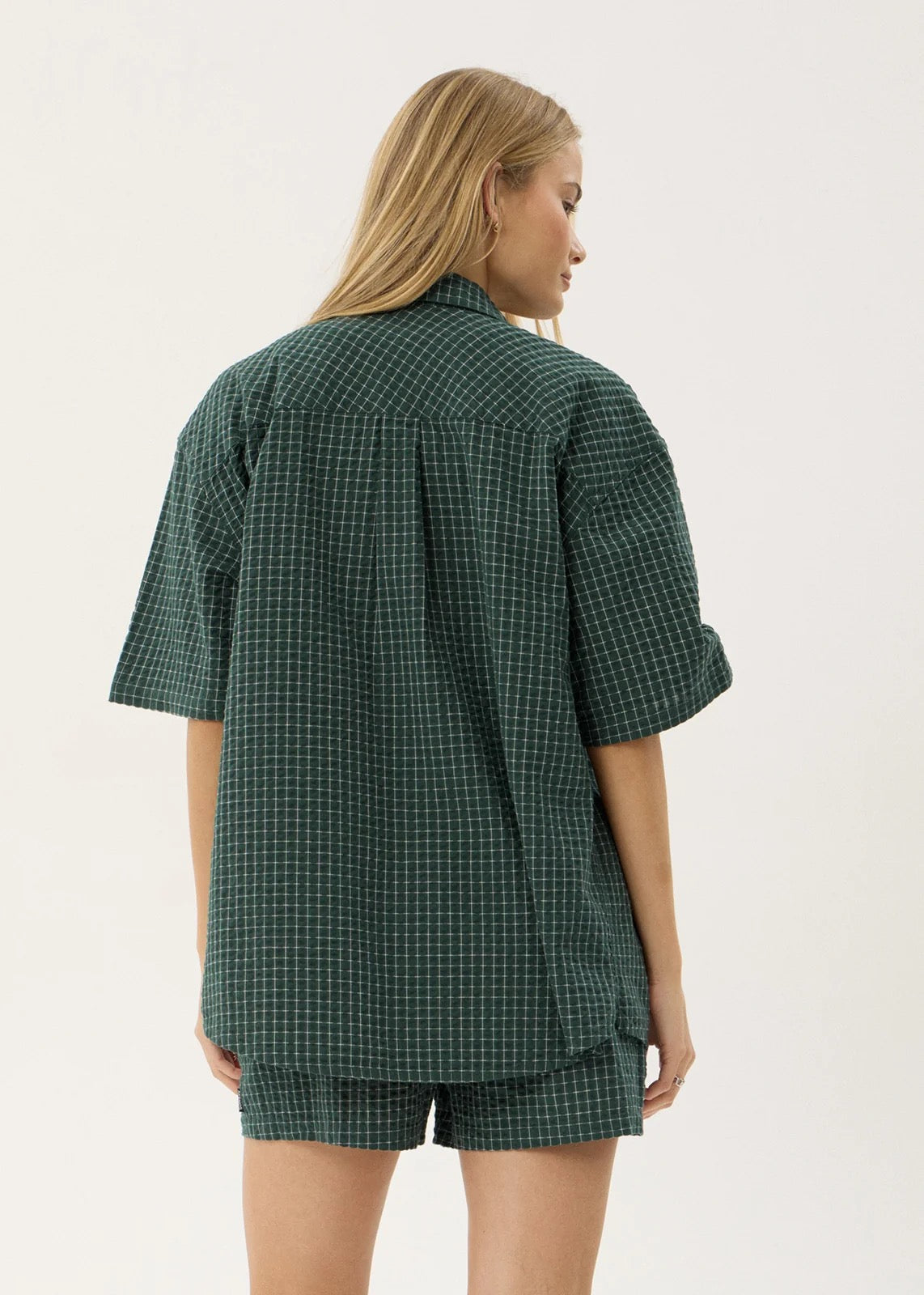 Afends Reverb Short Sleeve Shirt Pine Check