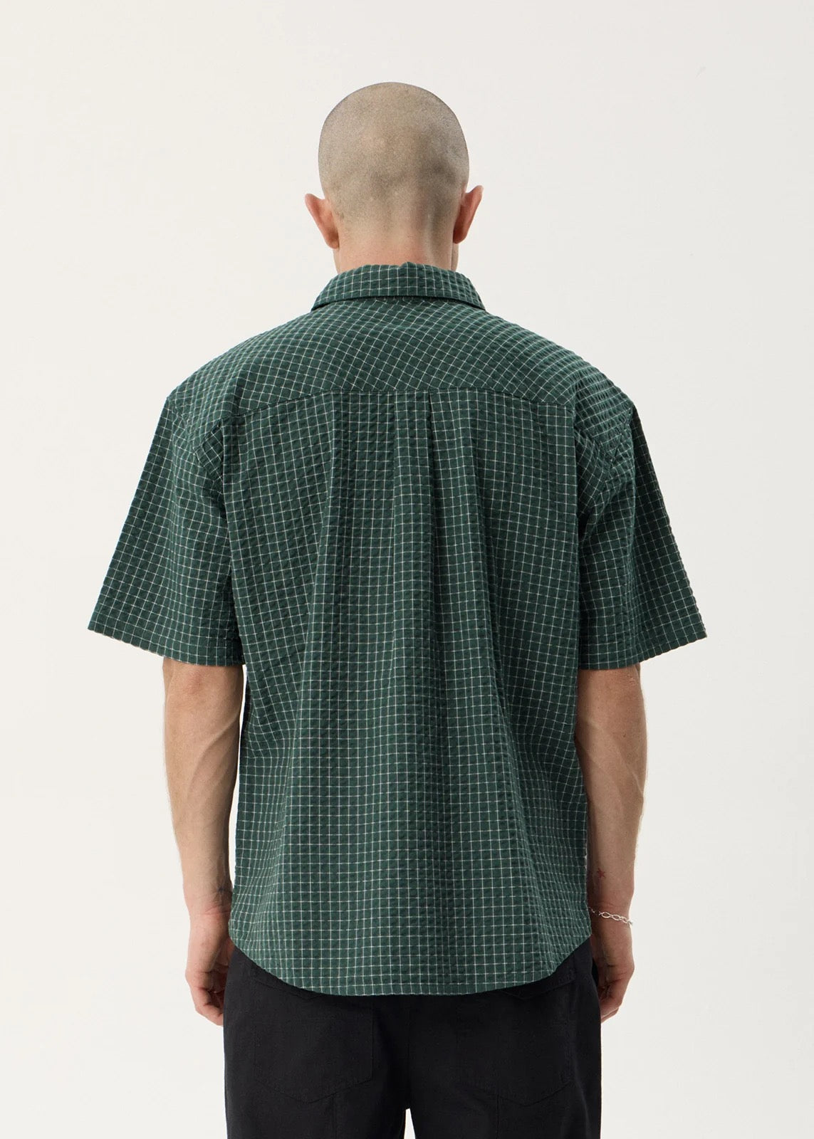Afends Reverb Short Sleeve Shirt Pine Check