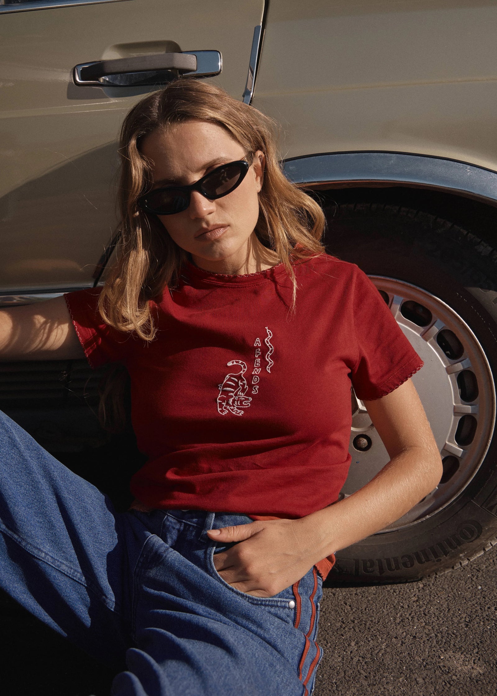 Afends Real Life Regular Tee - Vintage Ketchup