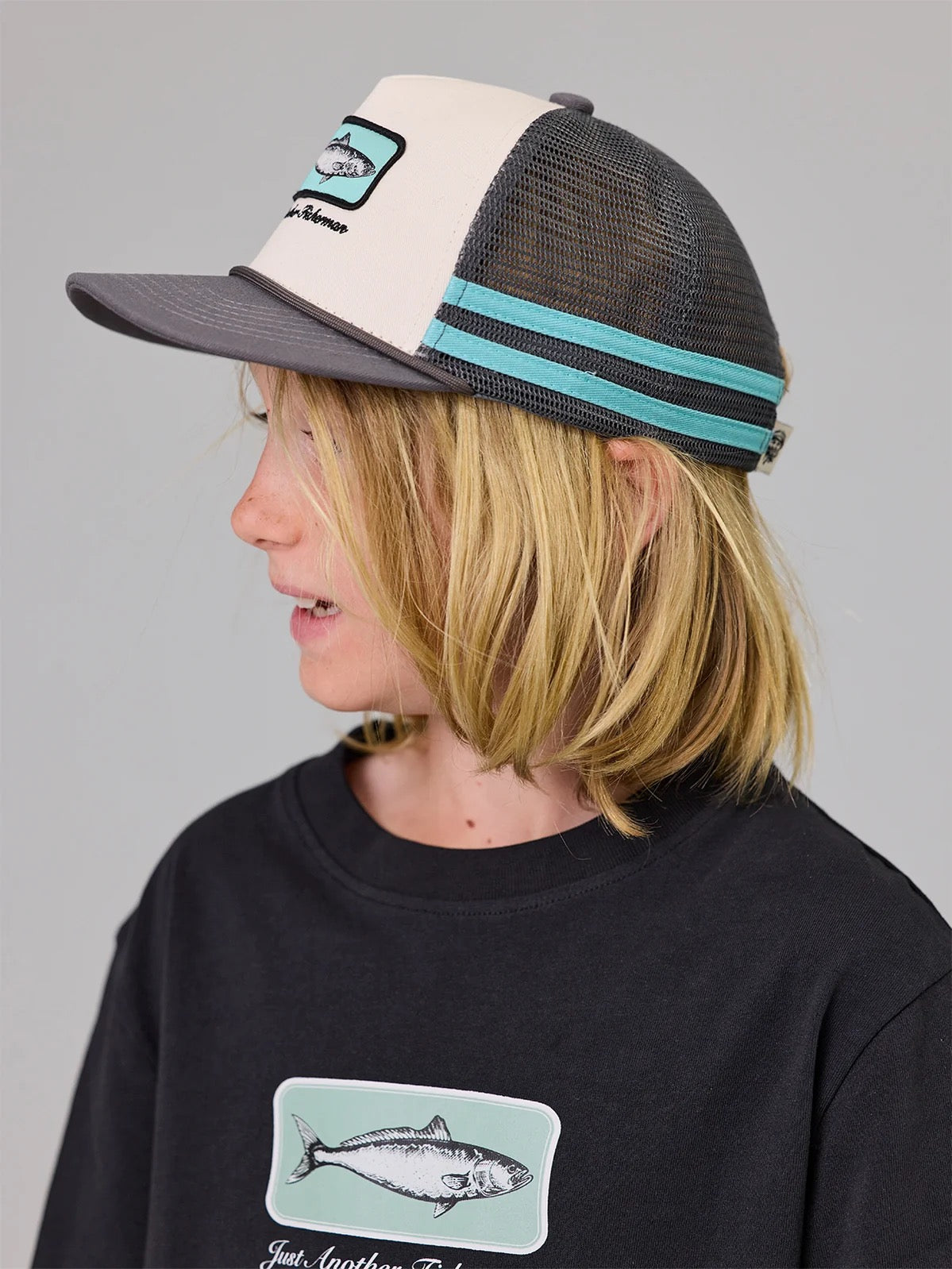 Just Another Fisherman Mini Kahawai Lorry Cap Cream/Charcoal