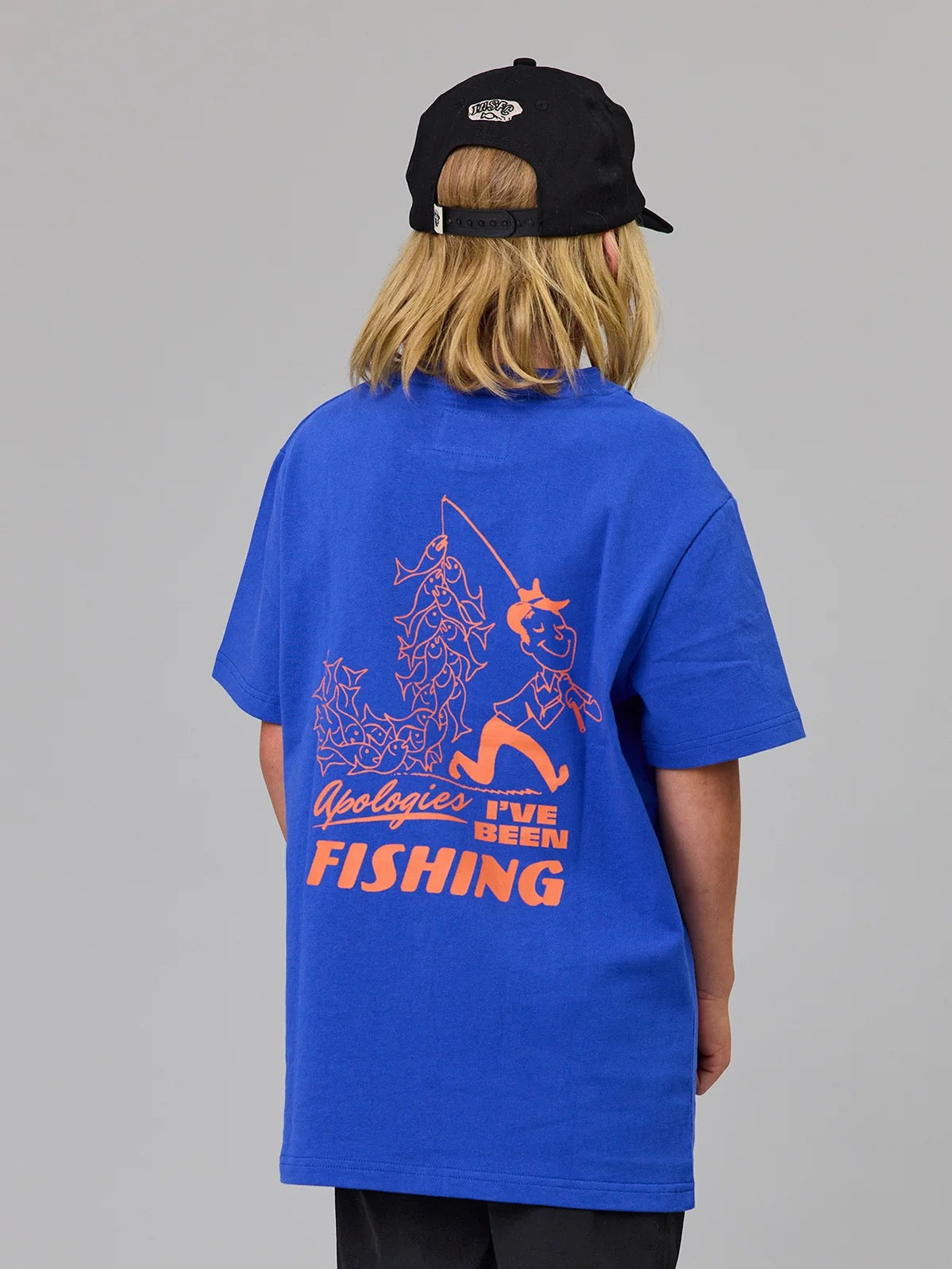 Just Another Fisherman Mini Apologies Tee Cobalt