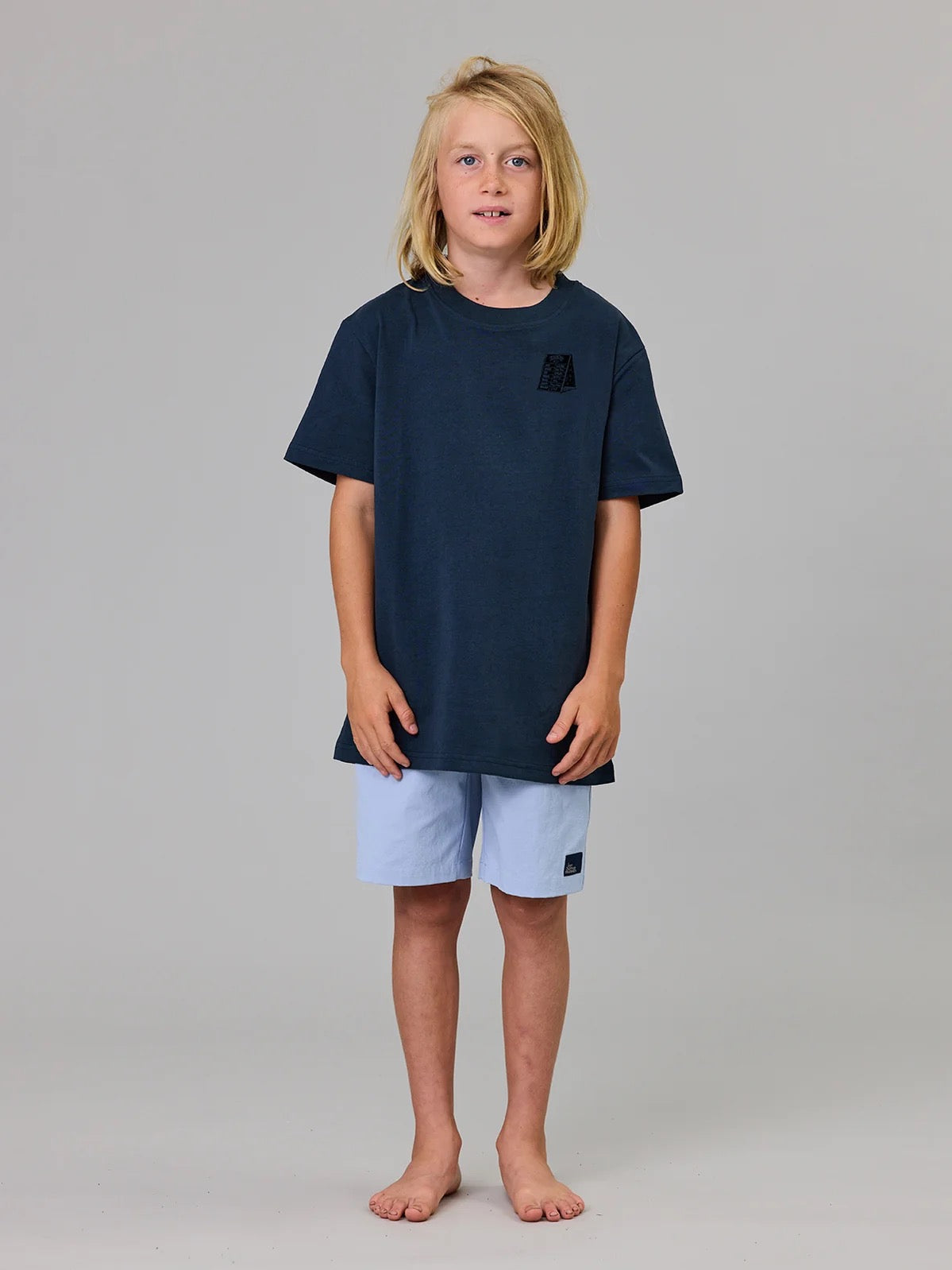 Just Another Fisherman Mini Tipping The Scales Tee Navy