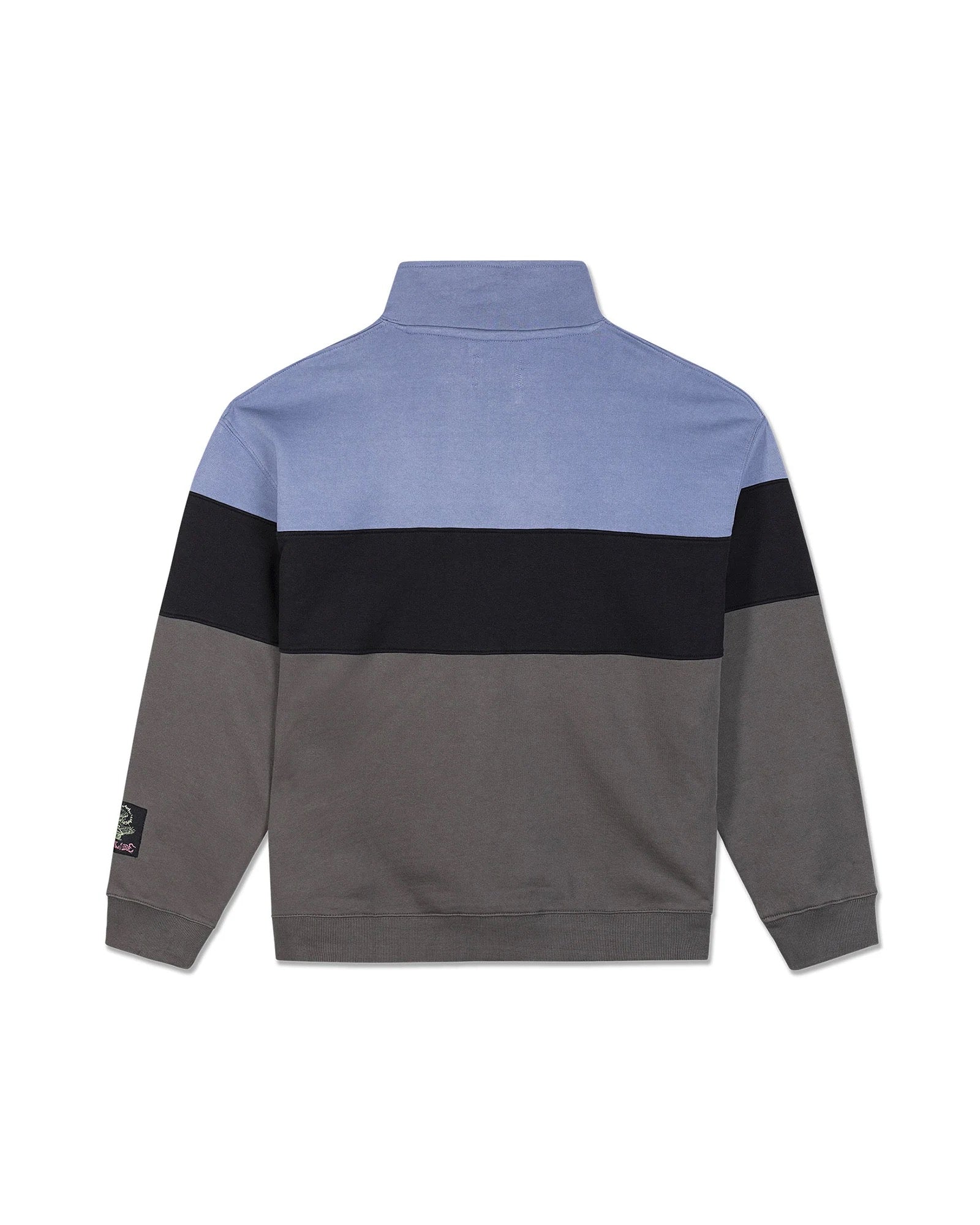 Critical Slide Buzzed Panel 1/4 Zip Crew Blue